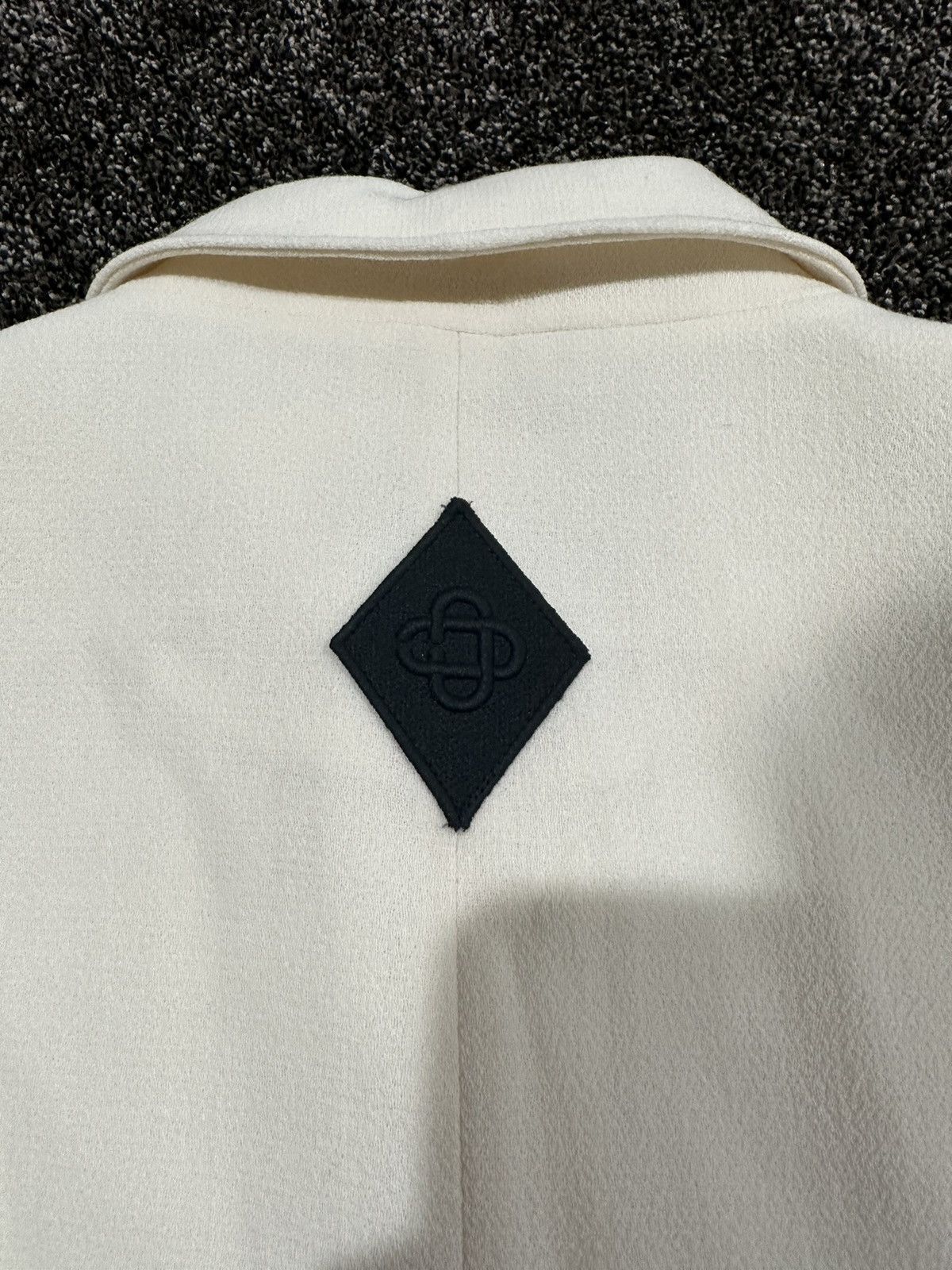 Casablanca Casablanca Diamond-Applique Off White Zip-Up Jacket Size US L / EU 52-54 / 3 - 17 Thumbnail