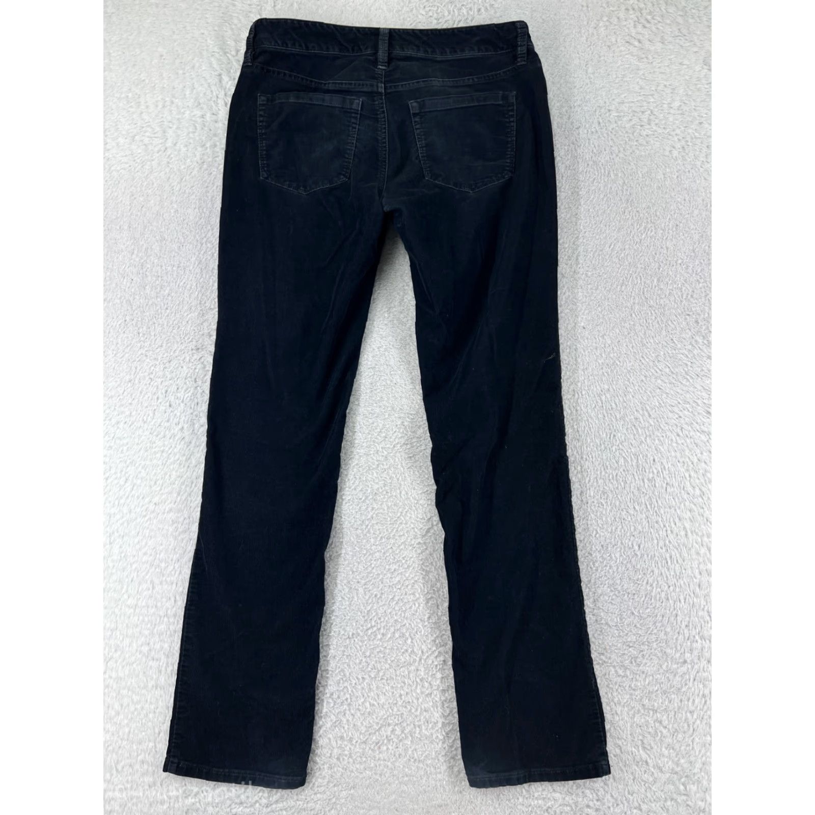 Ann Taylor Ann Taylor LOFT Pants Womens 1P Black Corduroy Straight Low Rise Petite 29W 27in Inseam Men? Women. Size 25" / US 0 / IT 36 - 2 Thumbnail