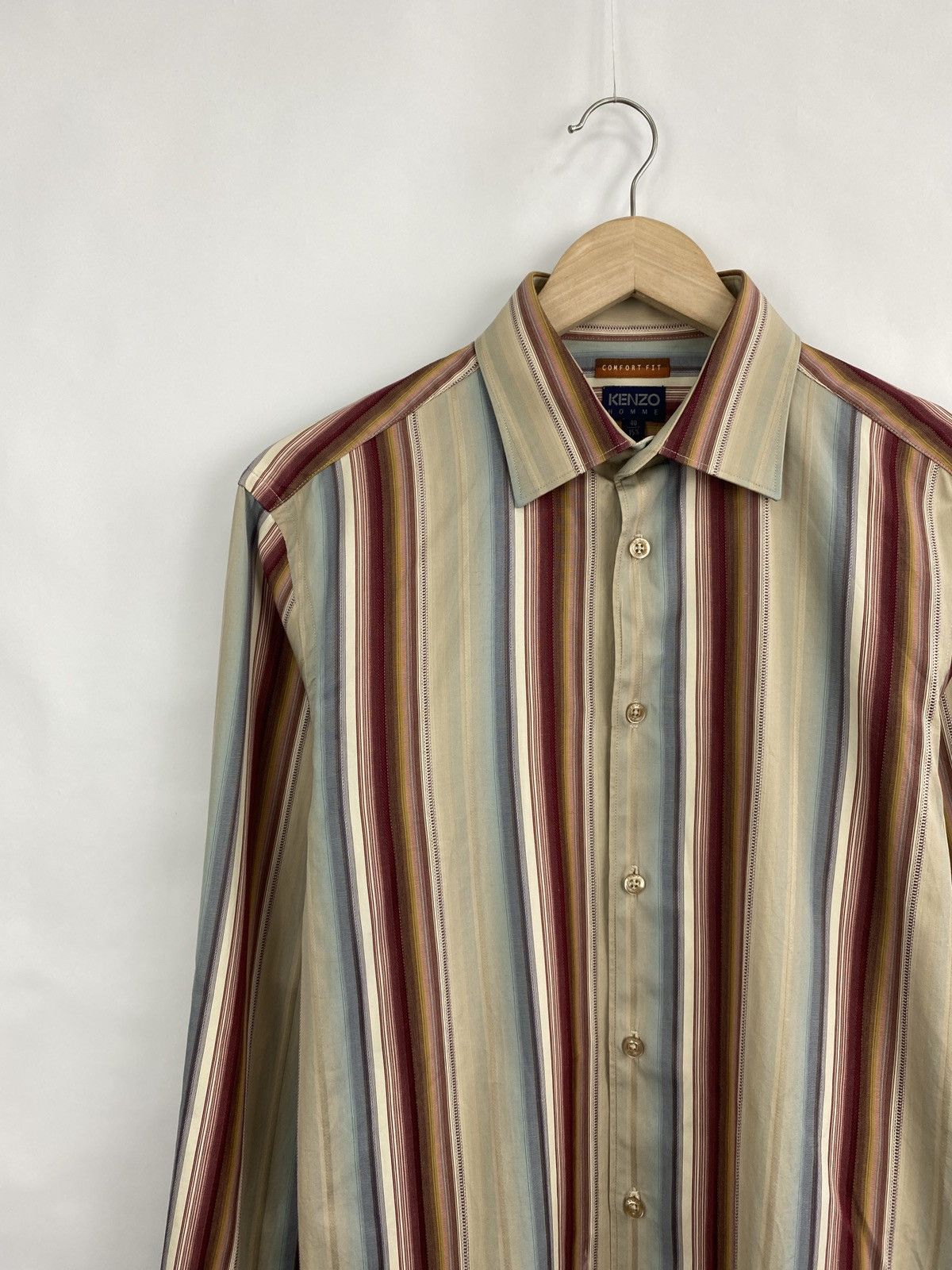 Kenzo 🐅 Vintage 90s Kenzo Homme Paris Shirt Comfort Fit Rare Y2K Size US L / EU 52-54 / 3 - 2 Thumbnail