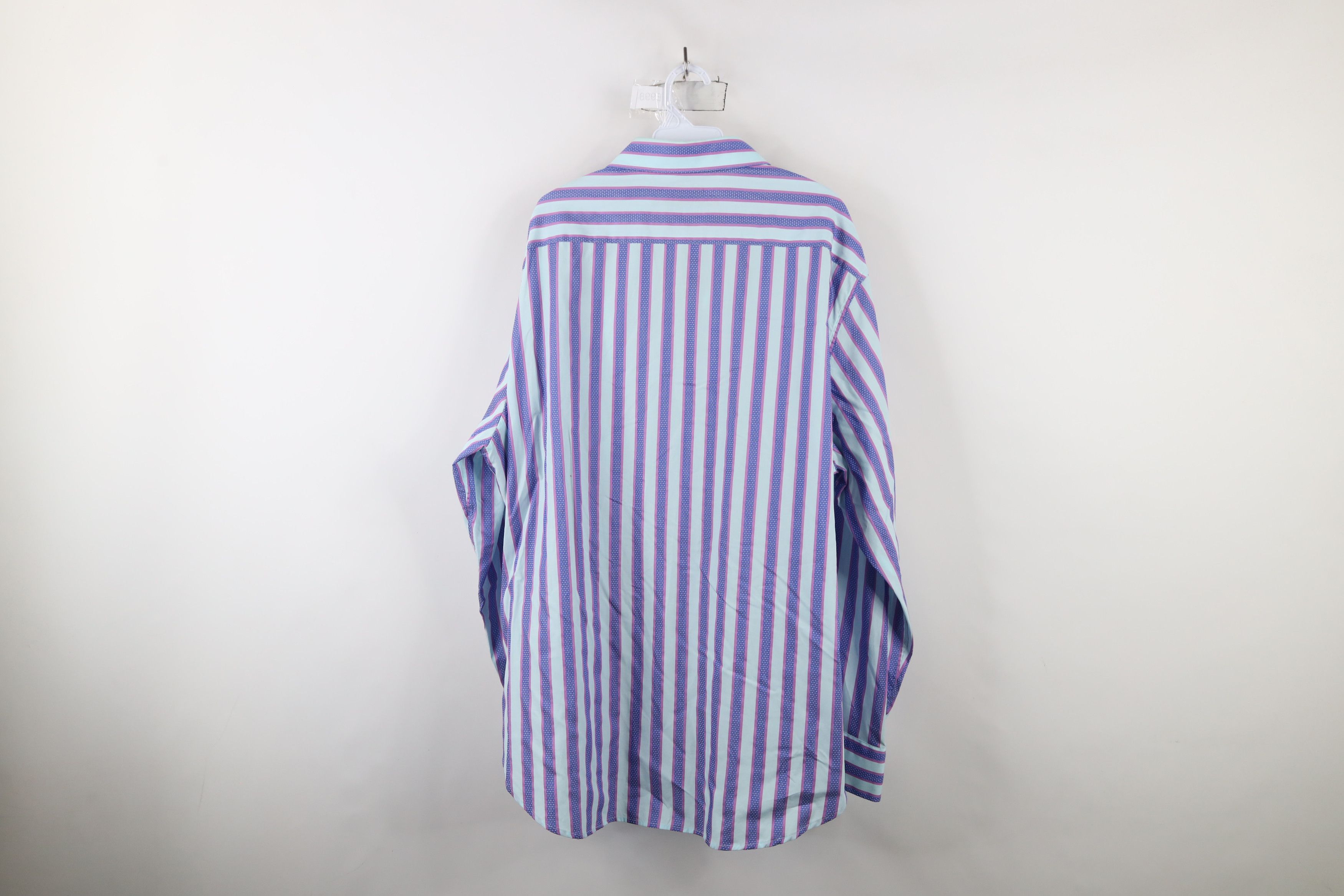 Robert Graham × Vintage Robert Graham Fit Pastel Striped Flip Cuff Button Shirt Size US XXL / EU 58 / 5 - 13 Thumbnail
