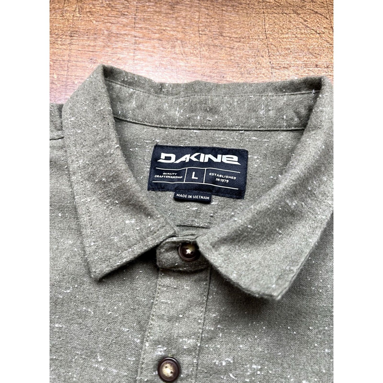 Dakine DAKINE Flannel Shirt Men L Button-Up Ashland Tarmac Green Long Sleeve Outdoor Pockets All Seasons Cotton-Polyester 610934166026 Size US L / EU 52-54 / 3 - 4 Thumbnail