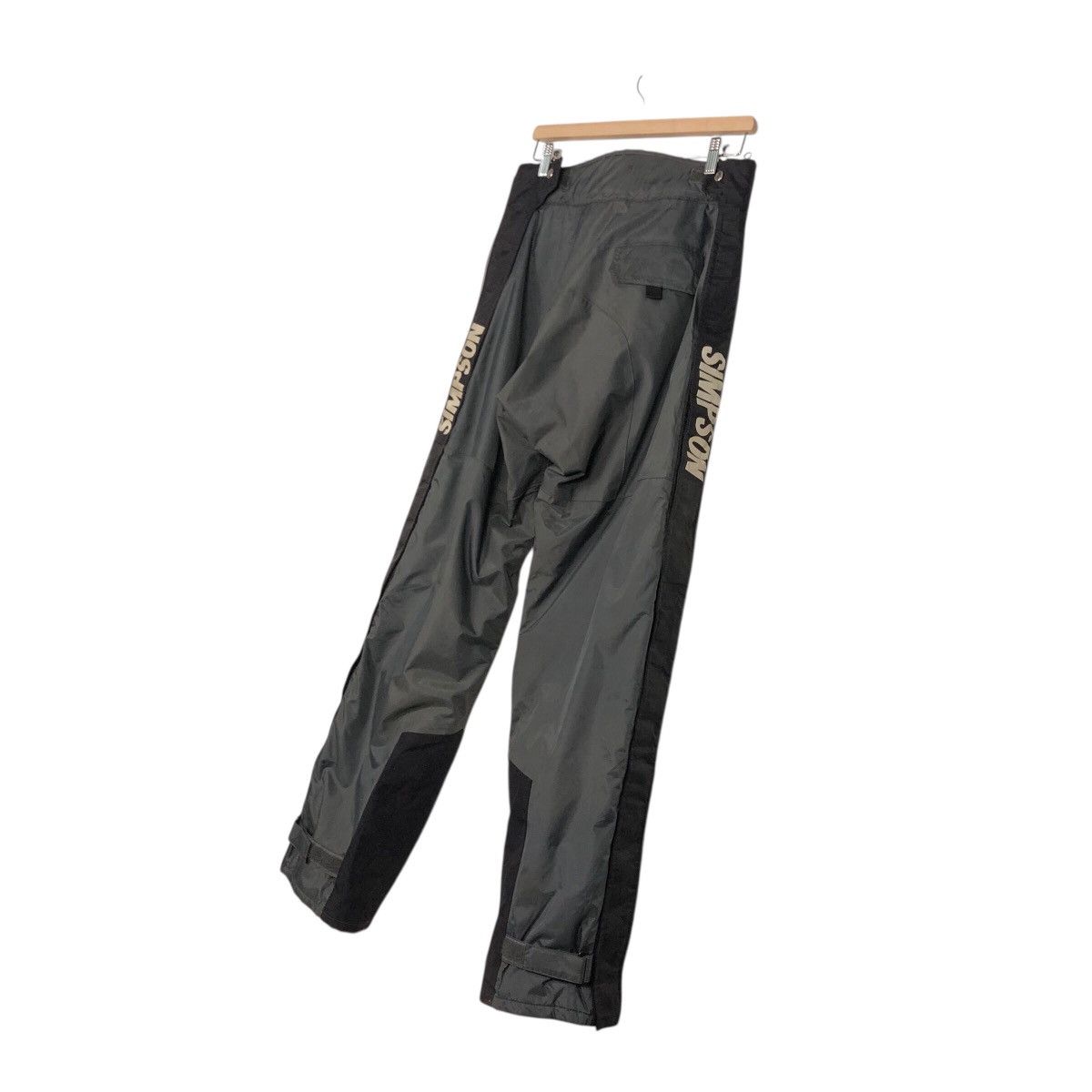 Japanese Brand Vintage Simpson Grey Nylon Moto Riding Pants Big Logo Size US 30 / EU 46 - 13 Thumbnail