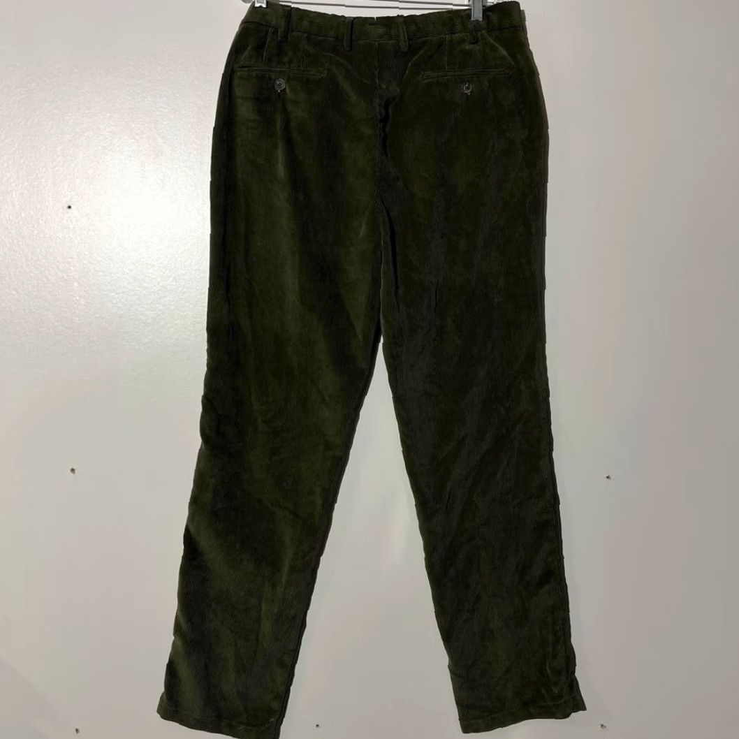 Peter Millar Peter Millar NANOLUXE Green Corduroy Chino Pants Men 36x32 Casual Regular Size Green Chino Mens 90s? Size US 36 / EU 52 - 4 Thumbnail