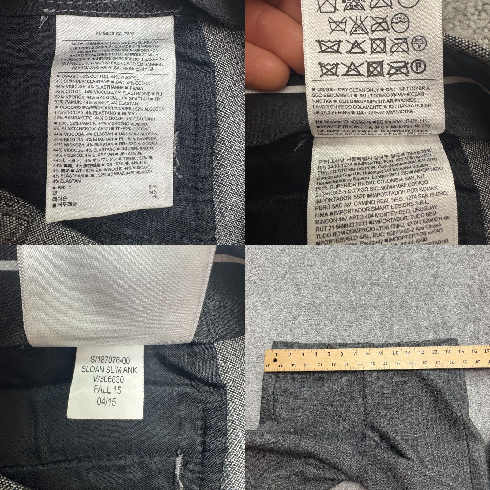 Banana Republic Banana Republic Sloan Slim Ankle Pants Womens 0 Gray Mid Rise Trouser 30x28.5 Size 25" / US 0 / IT 36 - 8 Thumbnail