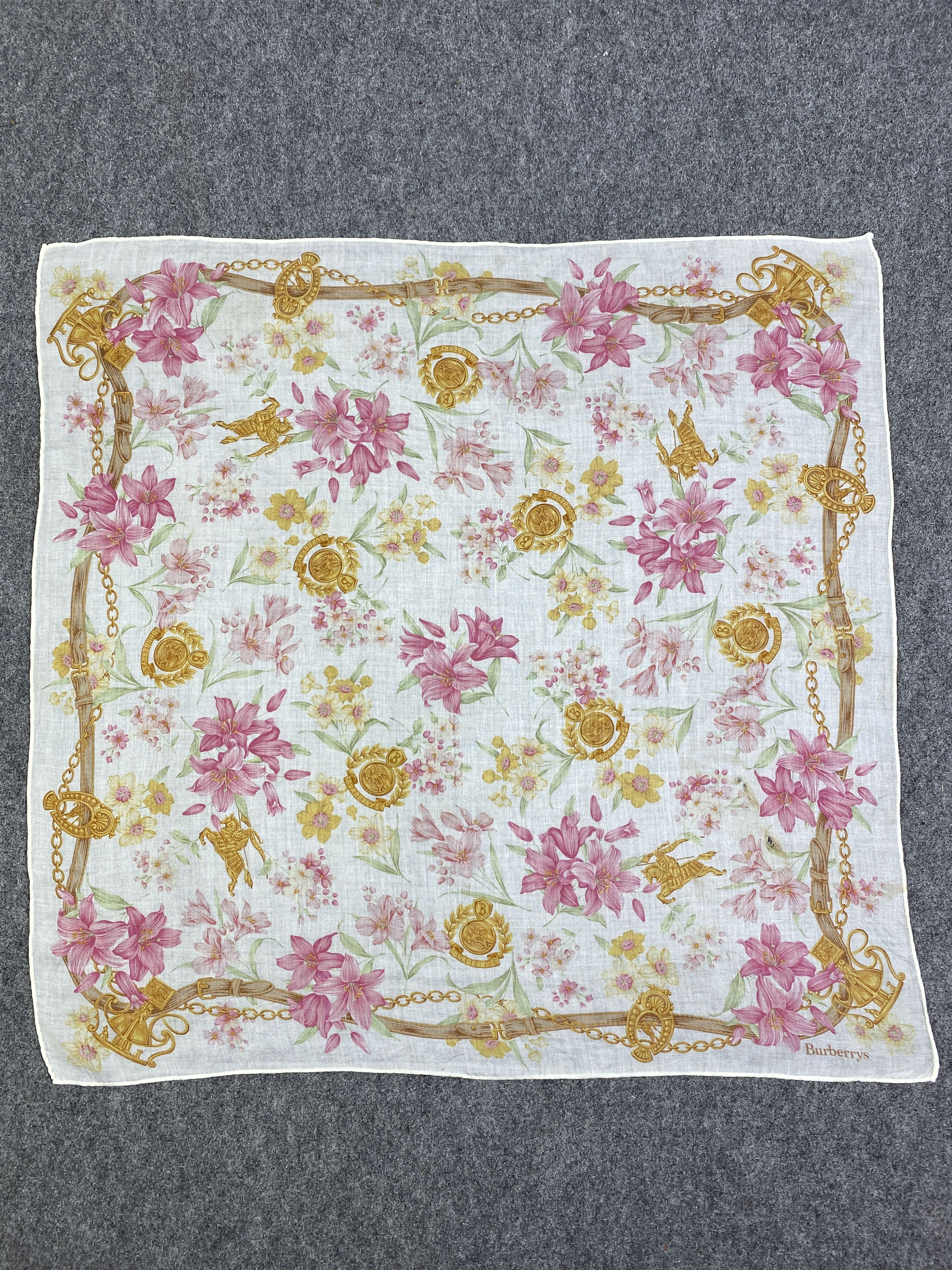 Burberry Vintage Burberry Handkerchief / Neckerchief HKC1032 Size ONE SIZE - 4 Thumbnail