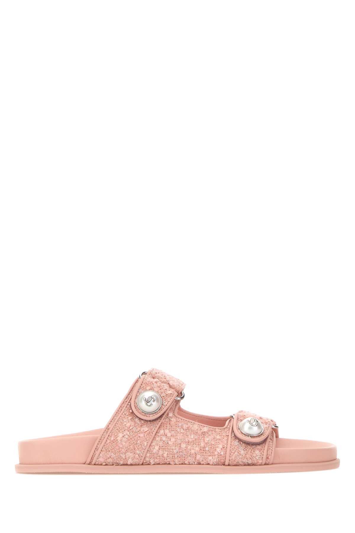Jimmy Choo Pink Boucle Fayence Slippers Size US 6 / IT 36 - 1 Thumbnail