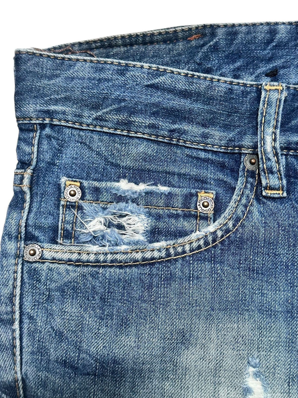 Dsquared2 Dsquared2 Vintage Authentic Distressed Slim With Faded Wash Size US 33 - 5 Thumbnail
