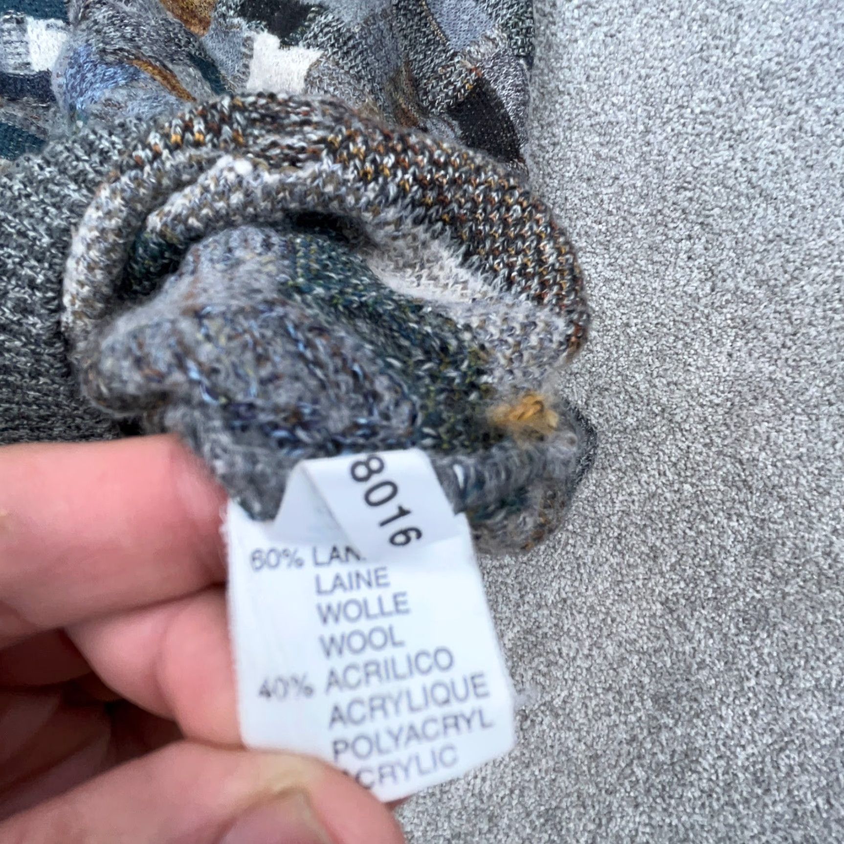 Vintage VINTAGE Grandpa Sweater Men Medium Gray Textured 3D Knit Multi Cosby Wool Sweater Size US M / EU 48-50 / 2 - 5 Thumbnail