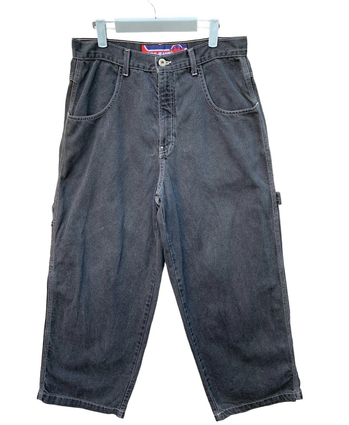 JNCO Rare!! JNCO JEANS Baggy Carpenter Crown Embroidered Denim Size US 31 - 2 Thumbnail