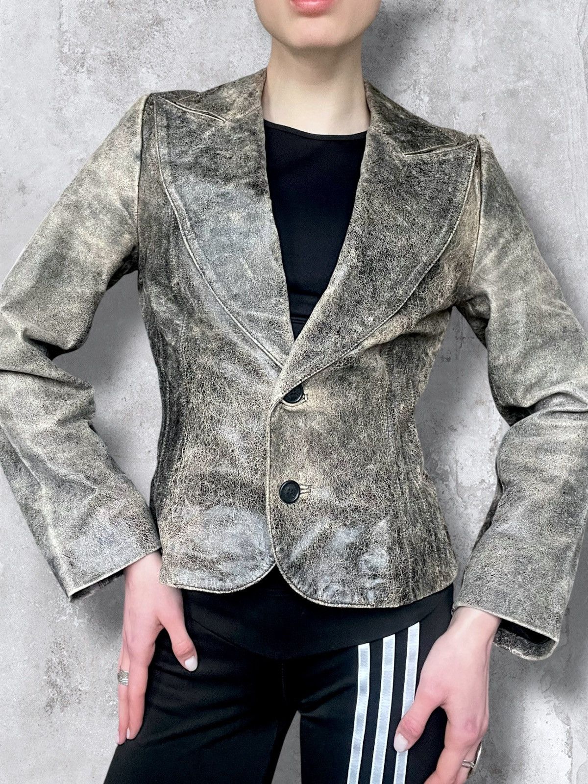 Other Blazer Leather Jacket Vintage indie sleaze Archive Size M / US 6-8 / IT 42-44 - 2 Thumbnail