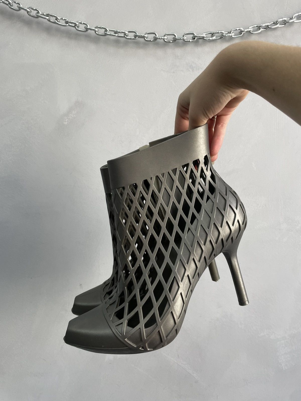Jean Paul Gaultier Rare rubber melissa x jean paul gaultier heel boots Size US 11 / IT 41 - 9 Thumbnail