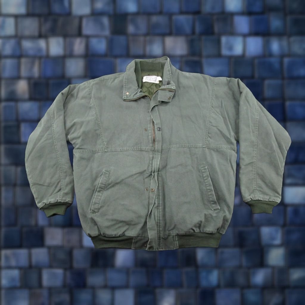 Vintage VINTAGE Kent Green Canvas Full Zip Insulated Jacket Mens XL Tall Farmer Read Size US XL / EU 56 / 4 - 1 Thumbnail