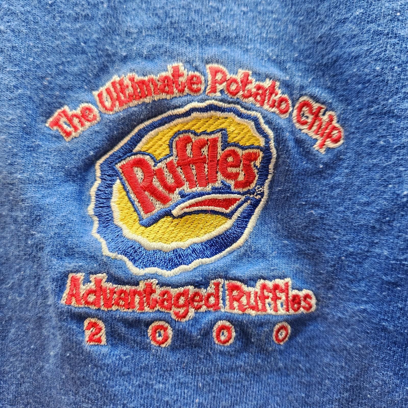 Hanes Vintage Frito Lay Ruffles Tshirt Blue Size 2XL Size US XXL / EU 58 / 5 - 2 Thumbnail