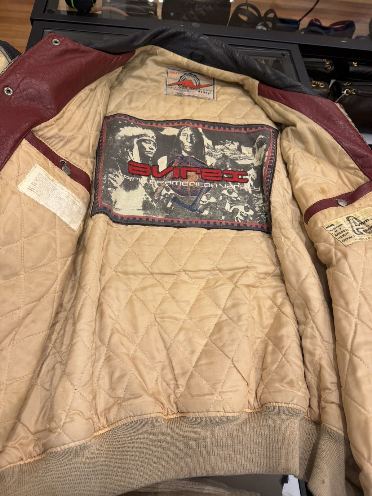 Avirex Vintage Avirex Snuk & Fox Indian Head Leather Varsity (5XL) Size US XXL / EU 58 / 5 - 3 Thumbnail