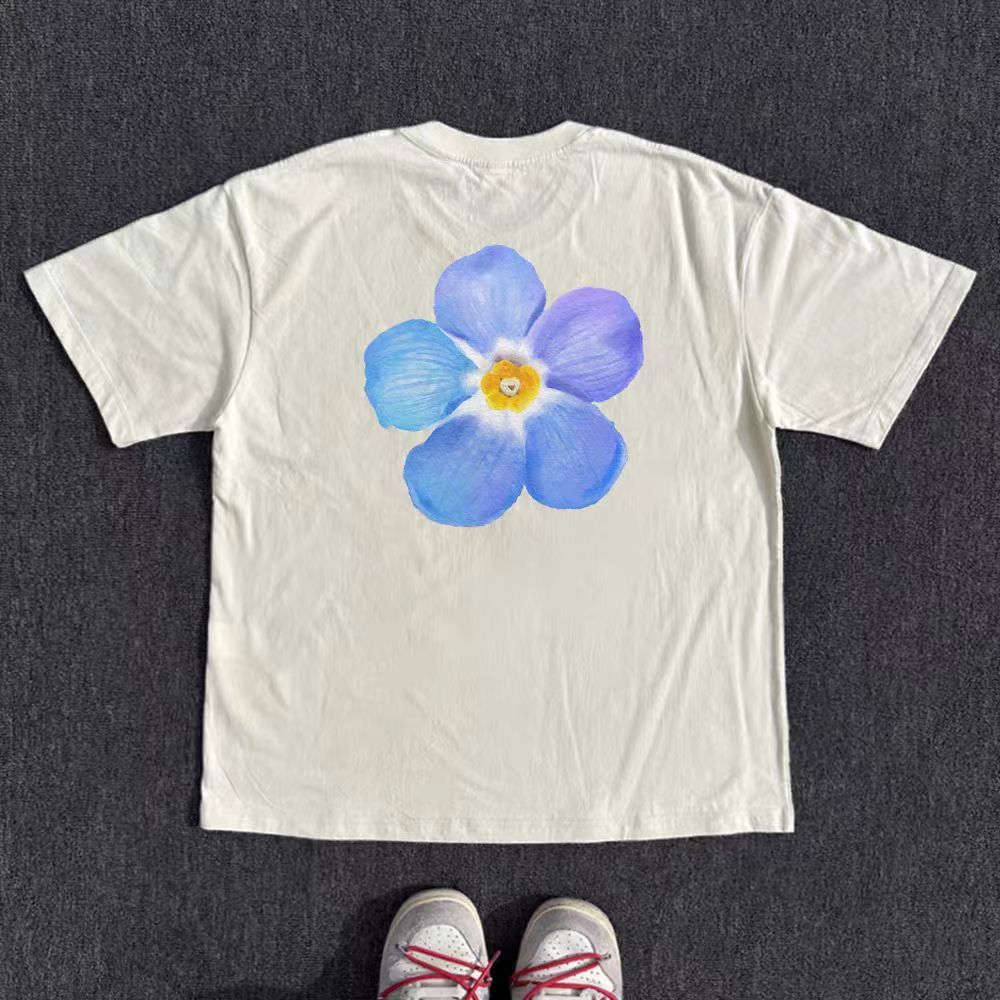 Japanese Brand × Vintage Beige washed retro loose floral print t-shirt Size US M / EU 48-50 / 2 - 1 Thumbnail
