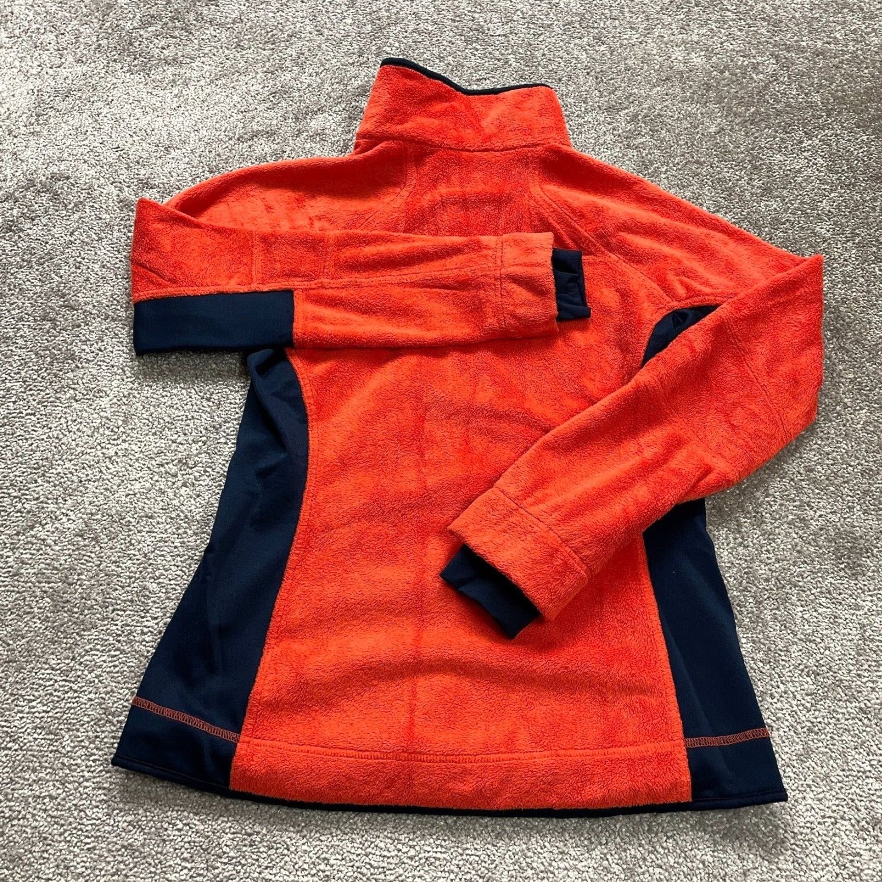 Vintage Columbia Fleece Jacket Women S Orange Blue Auburn University Full Zip Pocket Jacket Size S / US 4 / IT 40 - 2 Thumbnail