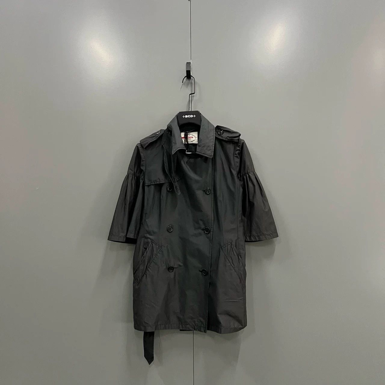 Prada PRADA Double-Breasted Trench Coat Size US XXS / EU 40 - 1 Thumbnail