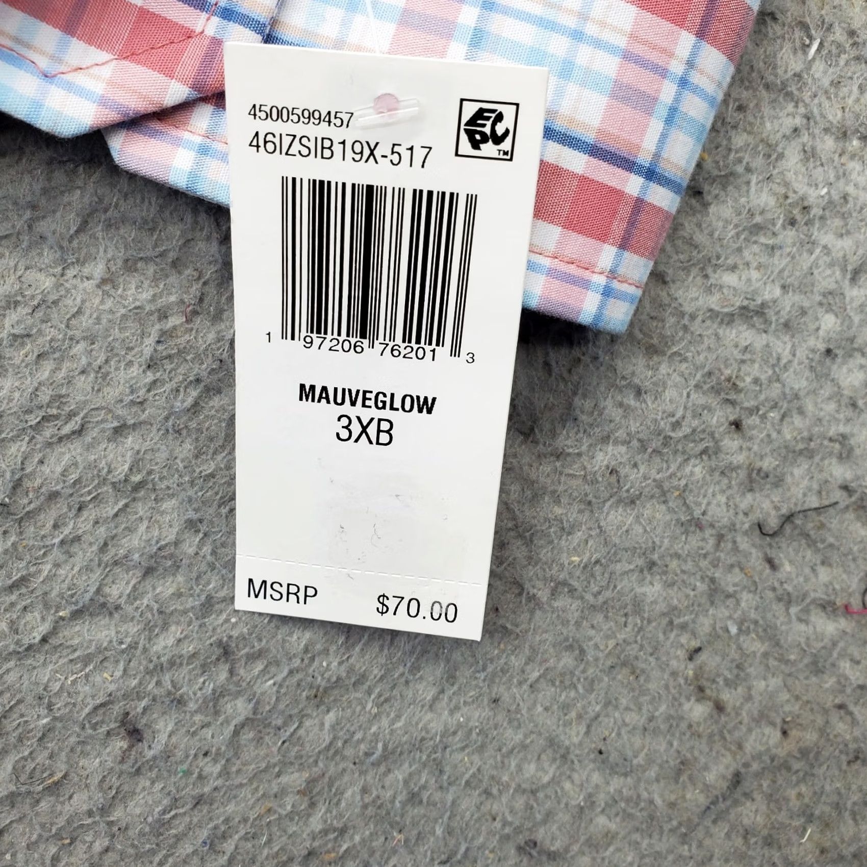 Izod IZOD Men's Shirt 3XB Big & Tall Plaid Button-Down Multi Color Comfort Stretch Casual Size US XXL / EU 58 / 5 - 8 Thumbnail