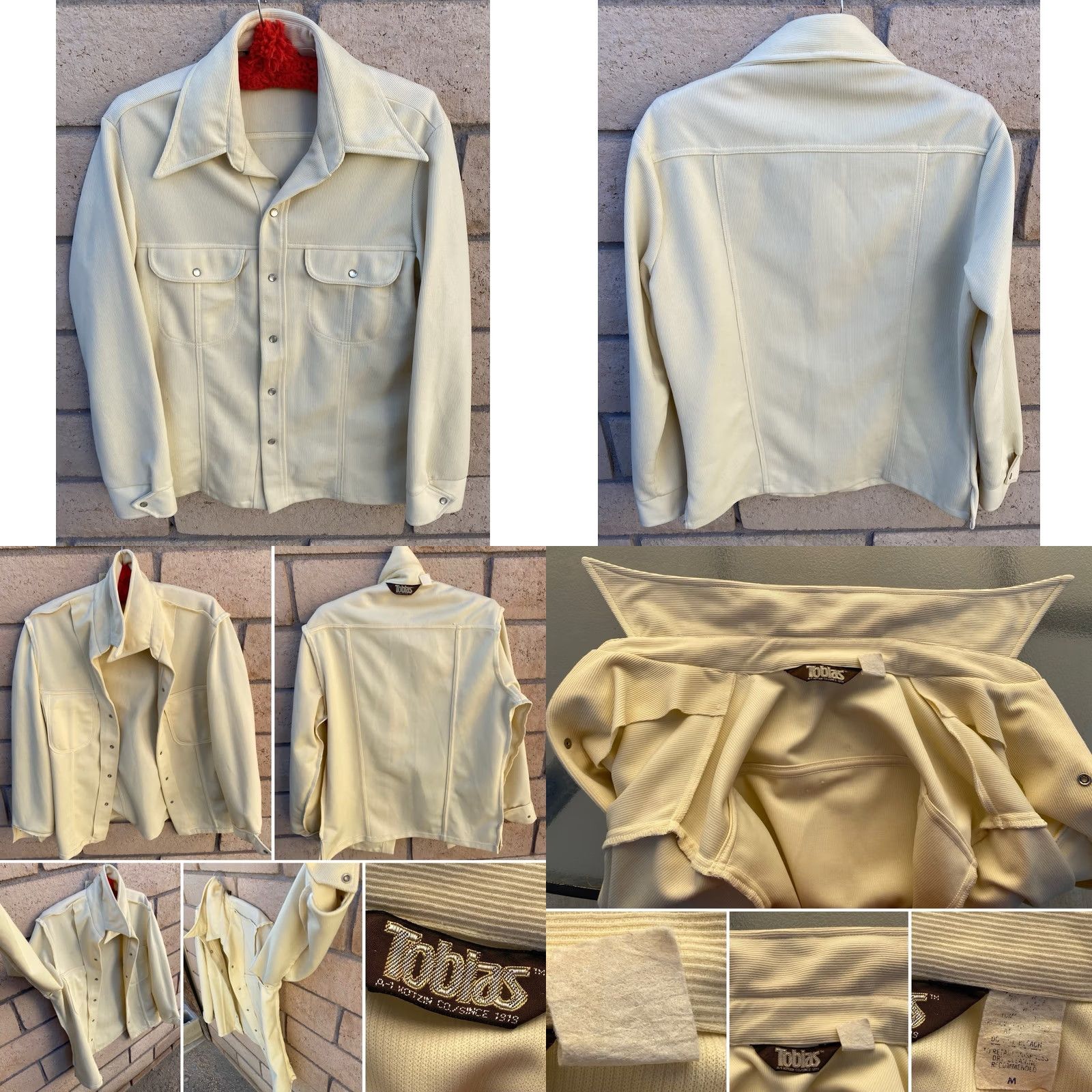 Vintage VINTAGE Tobias Western Shirt Jacket Cream Ribbed Knit Snap Front 70s M Mens Size US M / EU 48-50 / 2 - 9 Thumbnail
