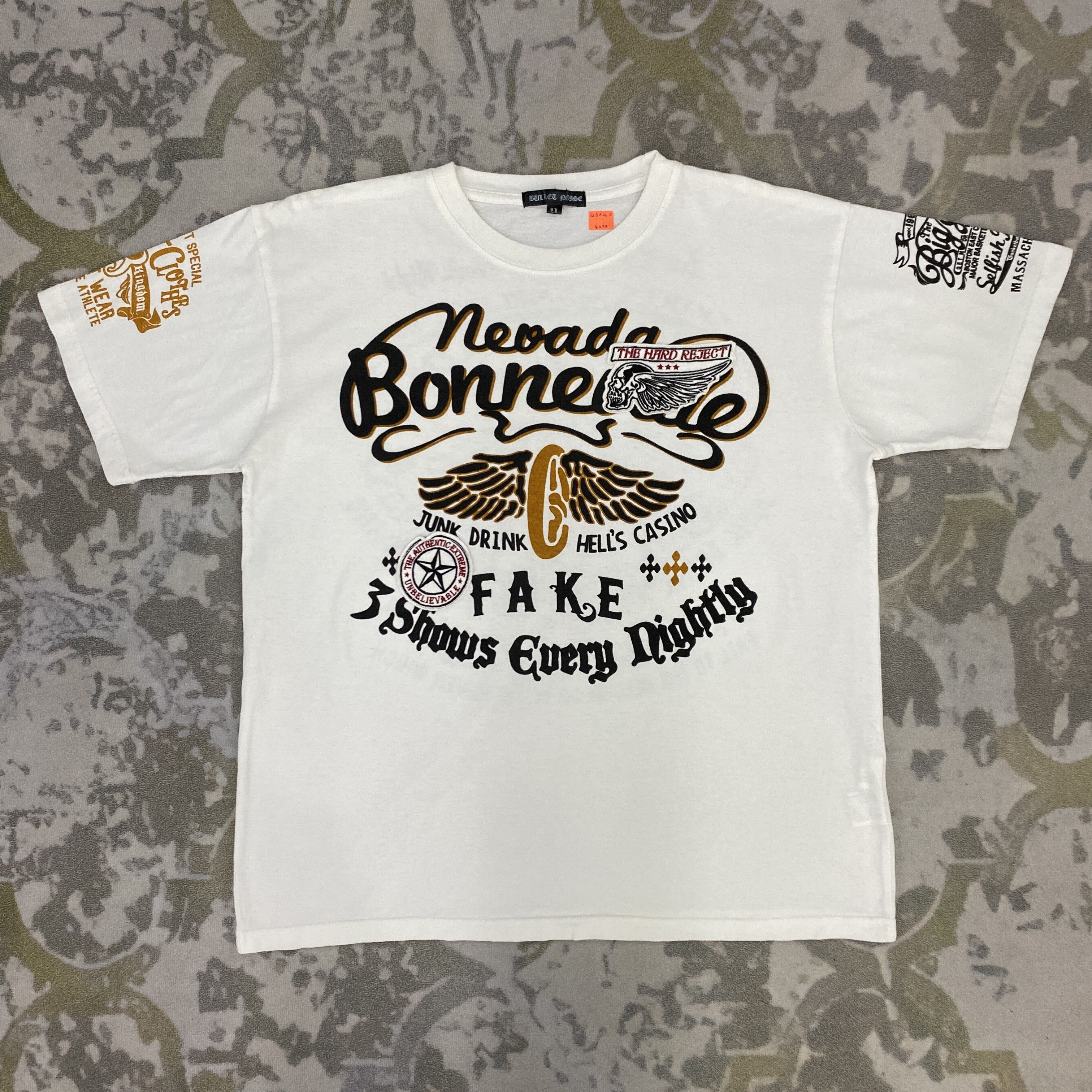 image of Vintage Bullet Noise T-Shirt - K094 in White, Men's (Size Large)