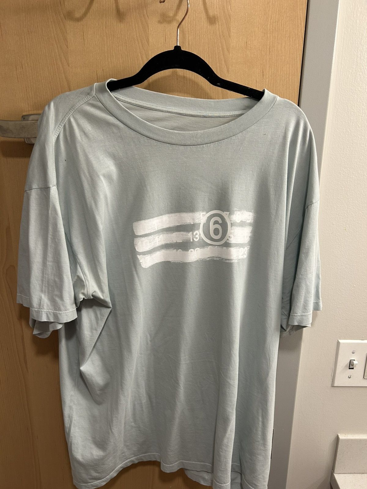 Maison Margiela NEW MAISON MARGIELA MM6 TOPAZ BLUE TEE | Grailed