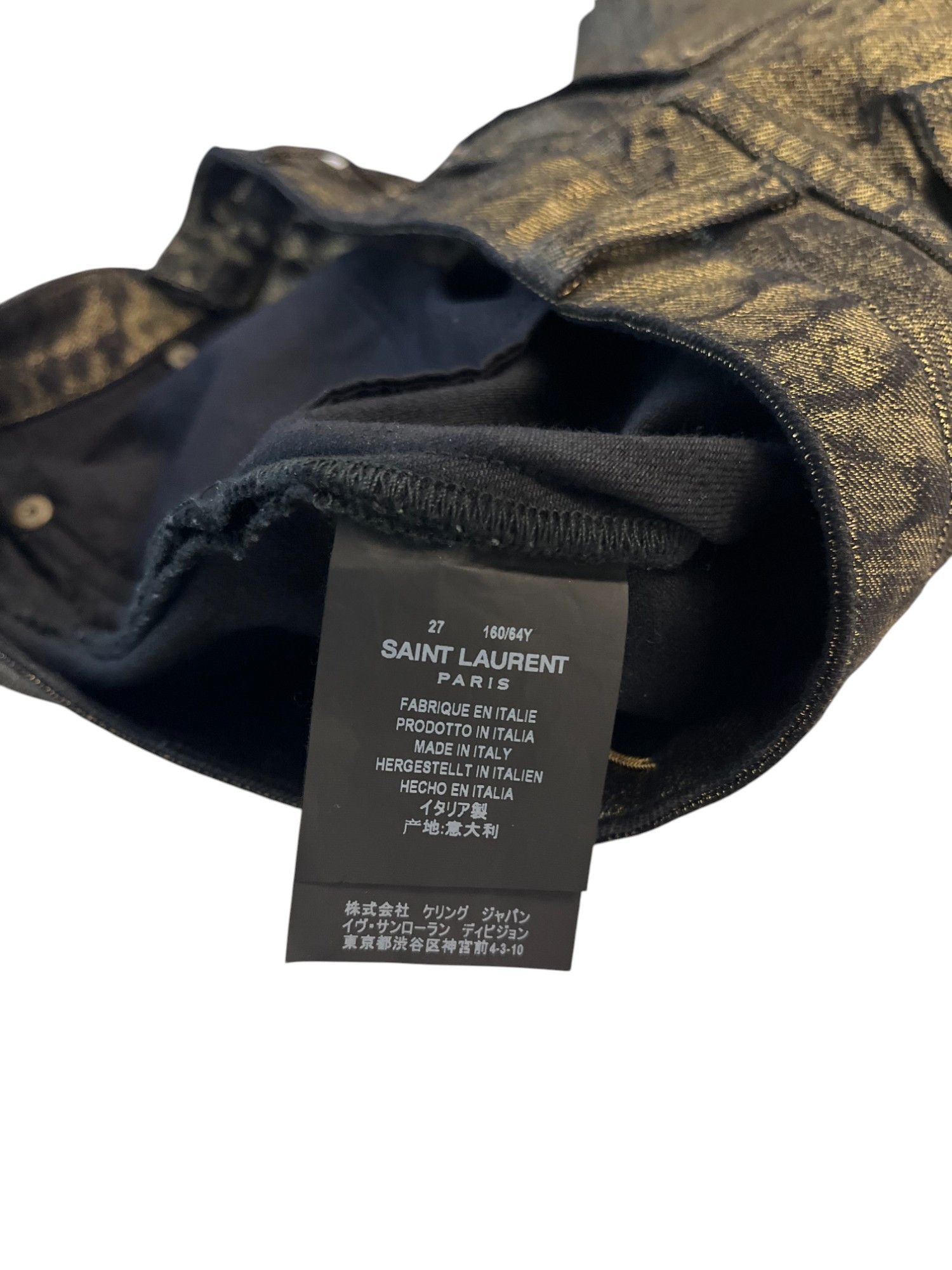 Anthony Vaccarello × Saint Laurent Paris S/S 2017 Waxed Gold