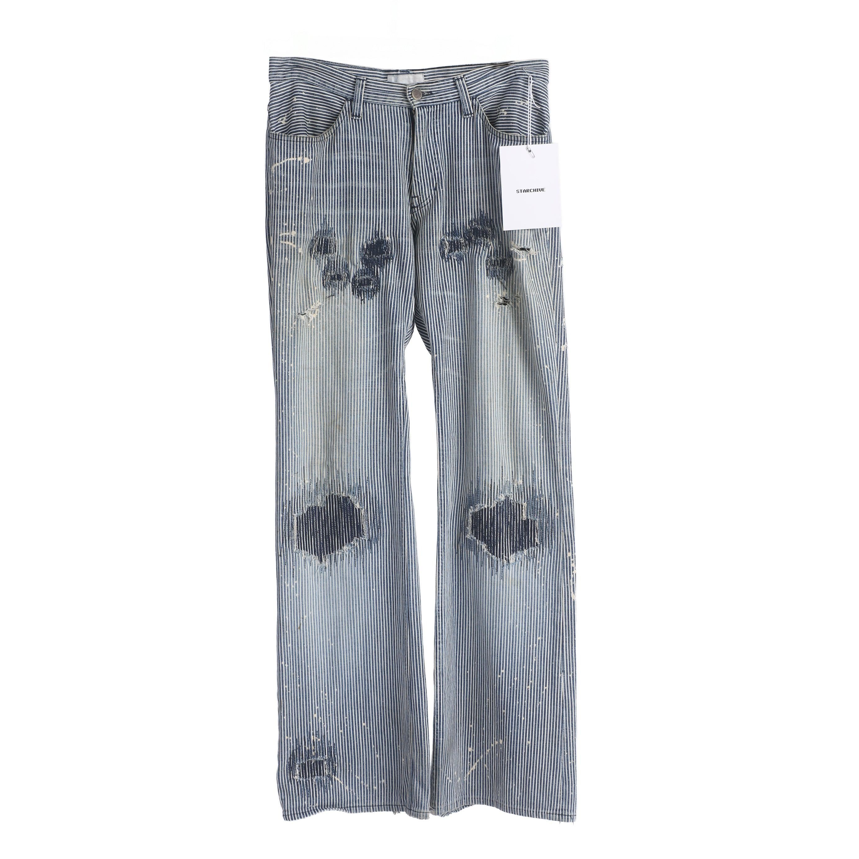 Number (N)ine Number Nine Pinstripe Painter Pants Size US 32 / EU 48 - 1 Thumbnail