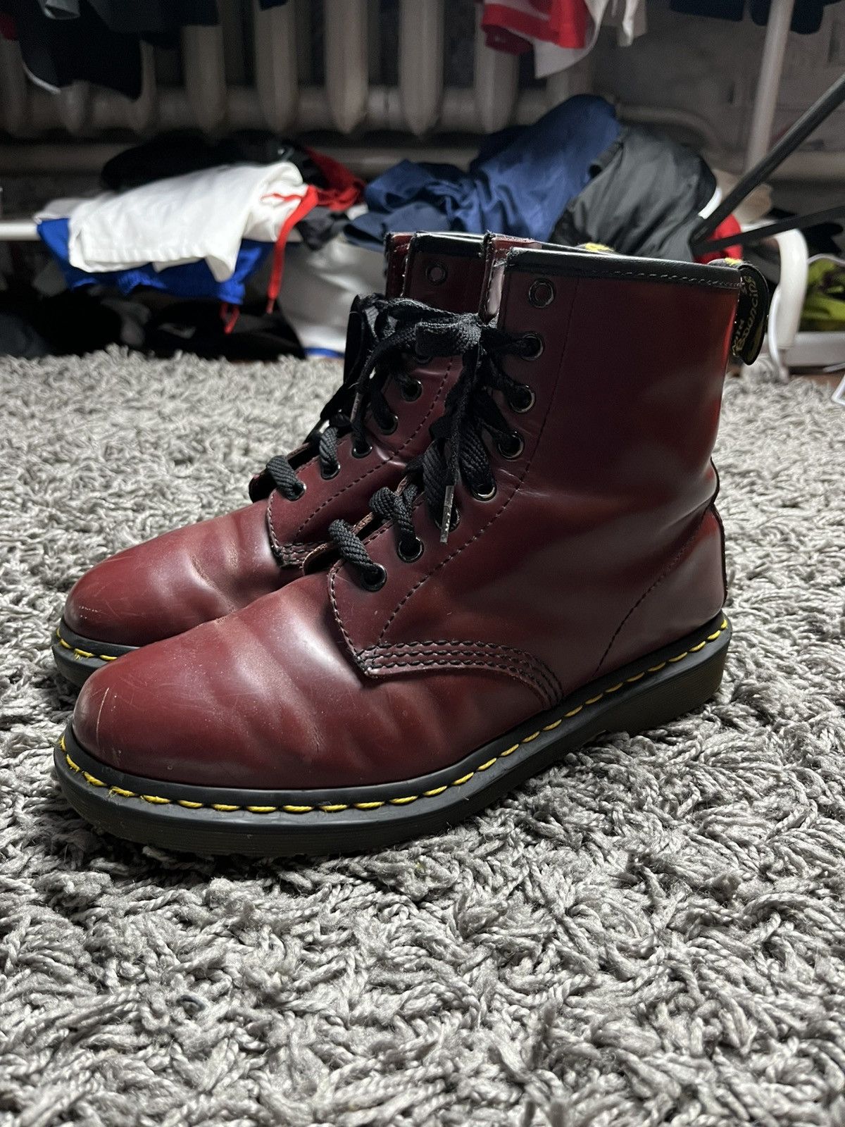 Dr. Martens Dr. Martens 1460 Smooth Leather Boots | Cherry Red | US 8M Size US 9 / EU 42 - 2 Thumbnail