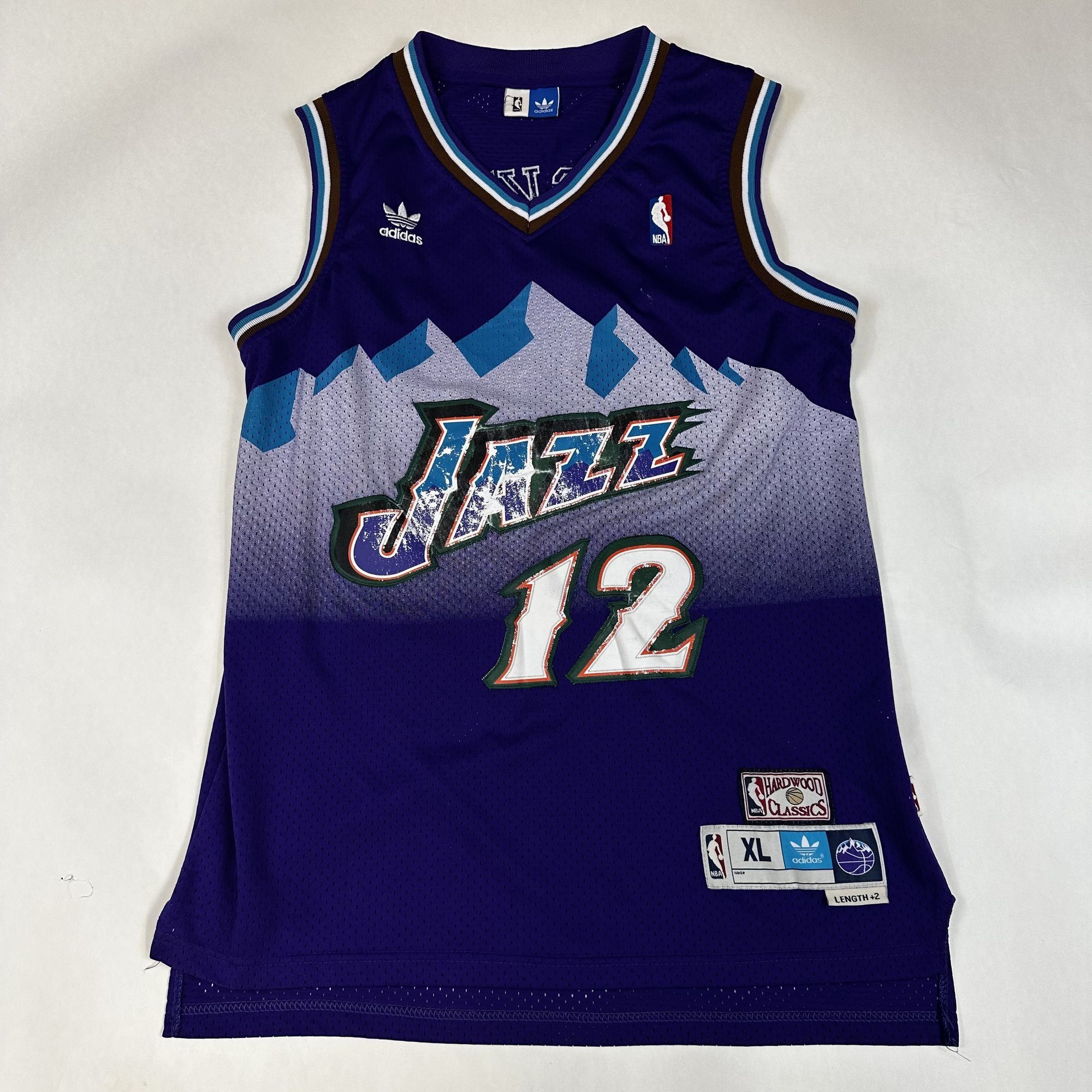 Adidas Adidas NBA Utah Jazz John Stockton Jersey XL Purple Hardwood Size US XL / EU 56 / 4 - 1 Thumbnail