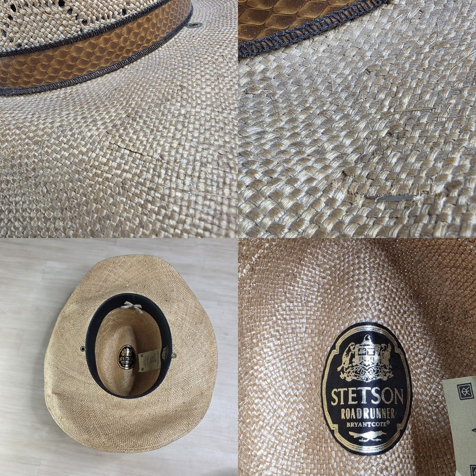 Stetson VINTAGE Stetson Roadrunner Cowboy Hat Size 7 Straw Beige Mens Size ONE SIZE - 8 Thumbnail