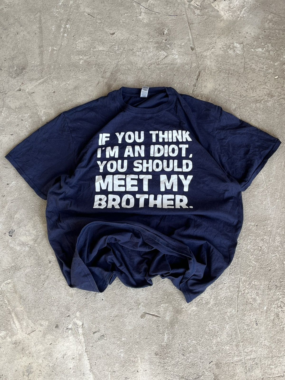Band Tees × Vintage Vintage If you think i’m an Idiot Humor Joke T-Shirt Tee Sex Size US XL / EU 56 / 4 - 1 Thumbnail