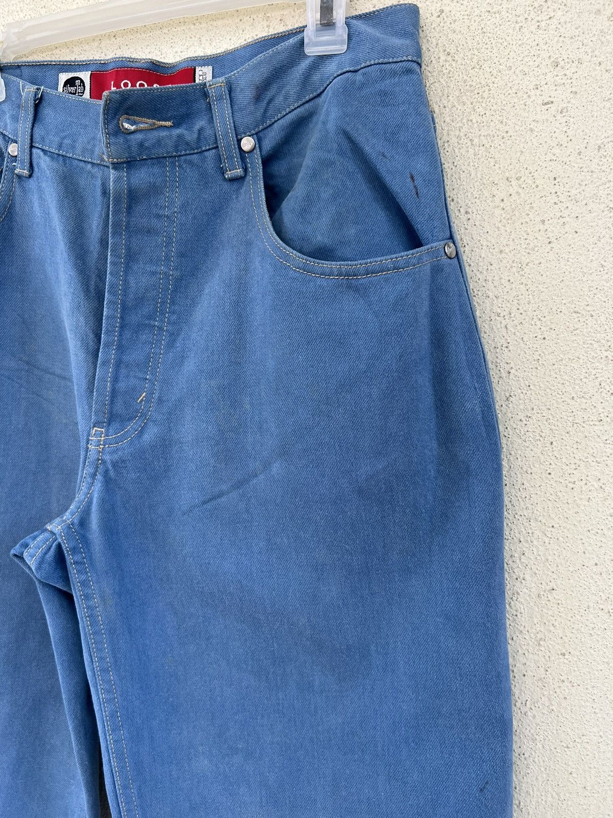 Levi's VTG 90s Levi’s Silvertab Muddy Turquoise Denim Loose Jeans Size US 31 - 11 Thumbnail