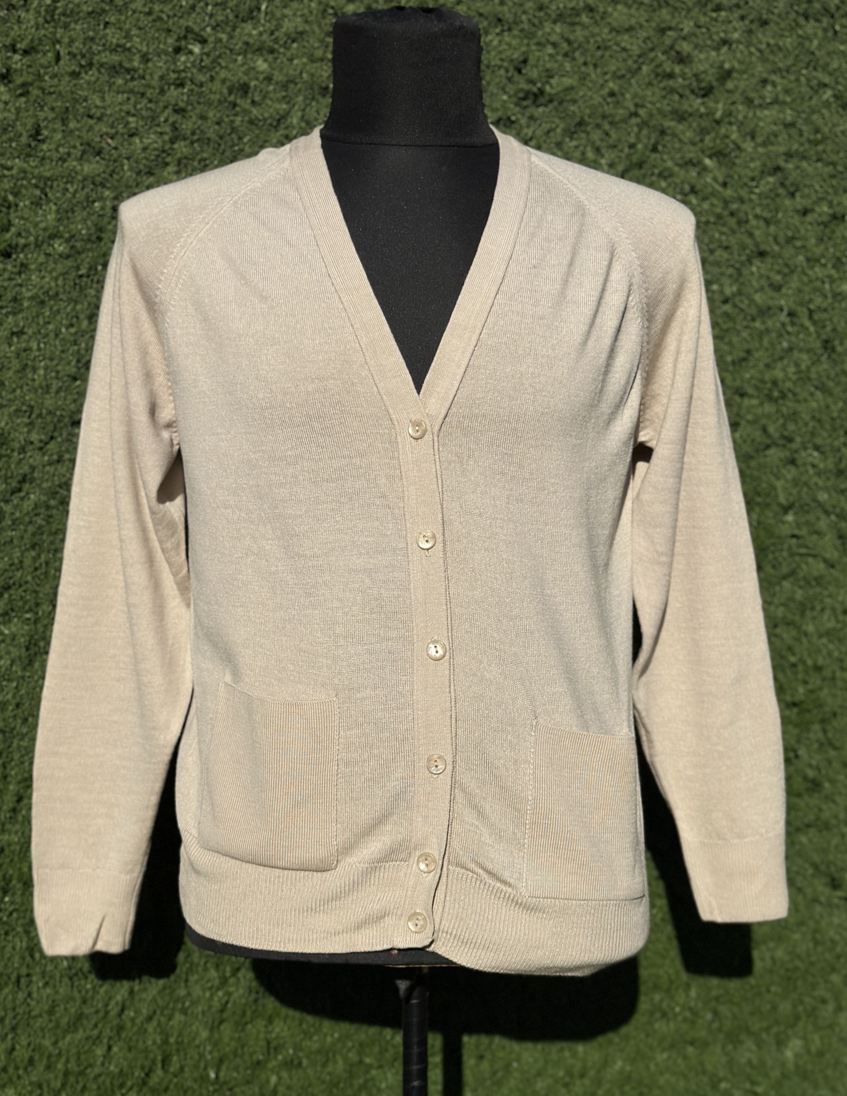 Prada Prada Milano Fine Knit Wool Cardigan Button Beige Size 40 IT Size M / US 6-8 / IT 42-44 - 2 Thumbnail