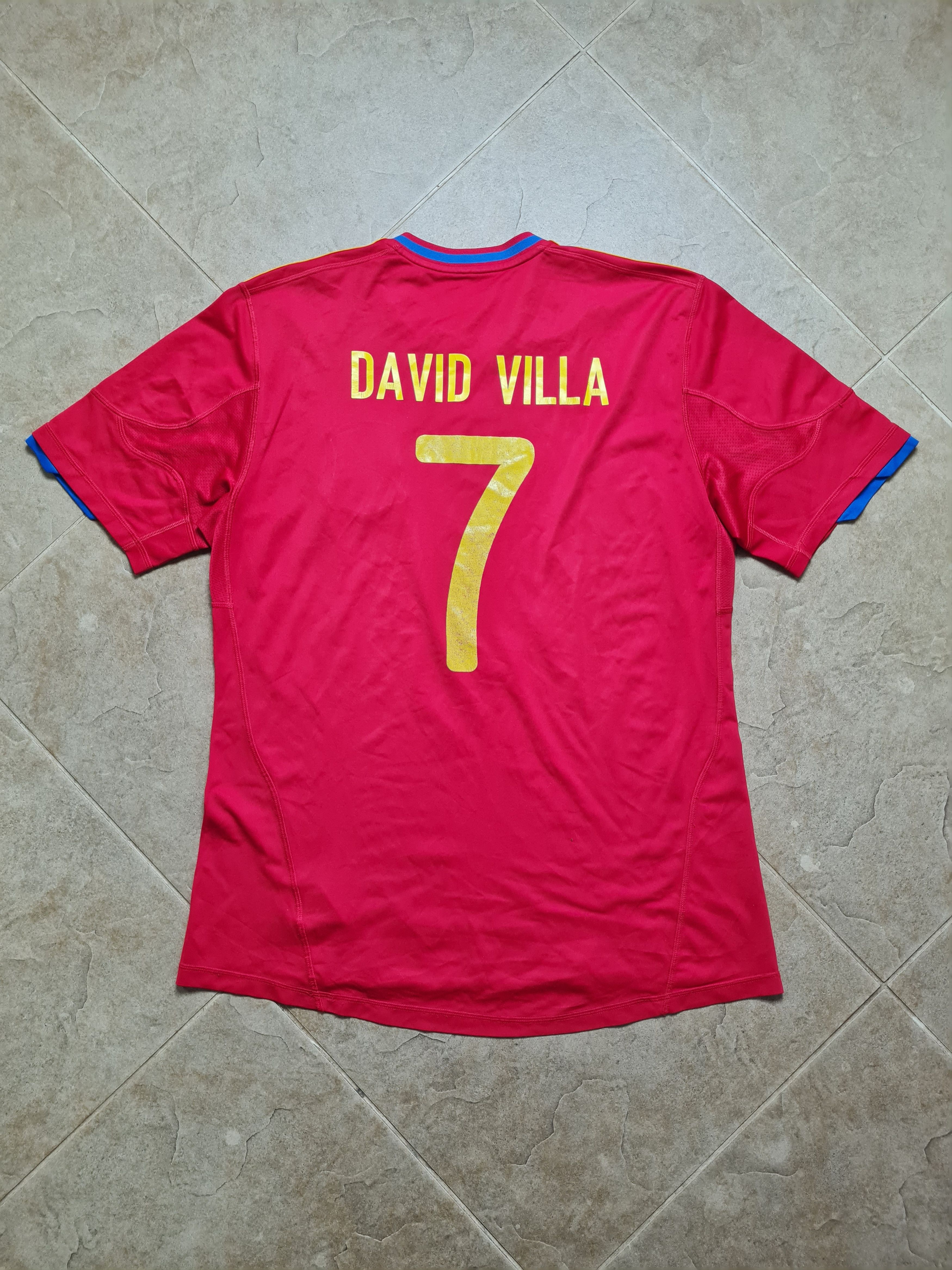 FOOTBALL JERSEY VILLA 7 SPAIN NATIONAL 10/11 WORLD WINNER