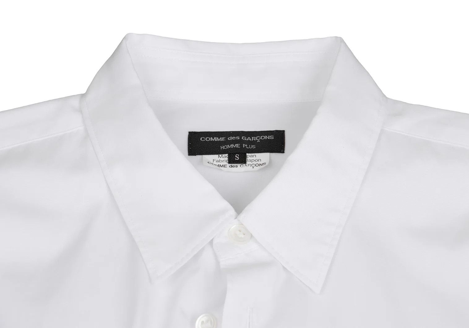 Comme des Garcons Homme Plus Cotton Layered Design Shirt in White, Size S Size US S / EU 44-46 / 1 - 3 Thumbnail