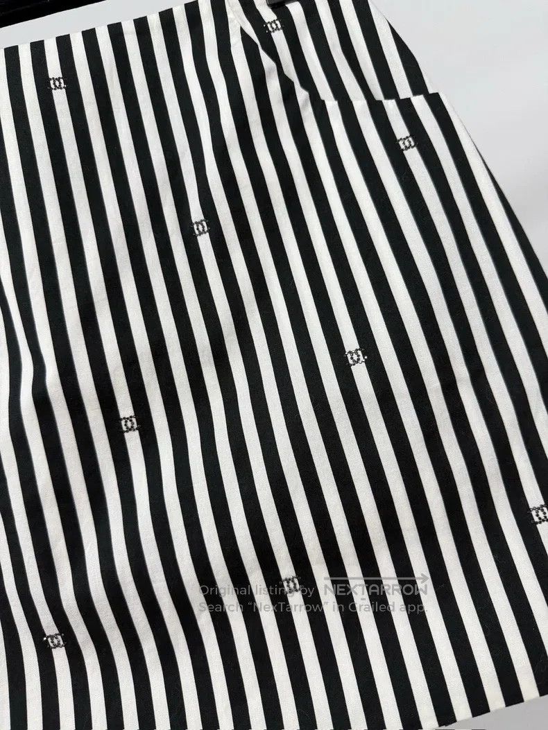 Chanel Chanel 24M coco beach striped full double c logo glitter s Size 24" / US 00 / IT 34 - 3 Thumbnail