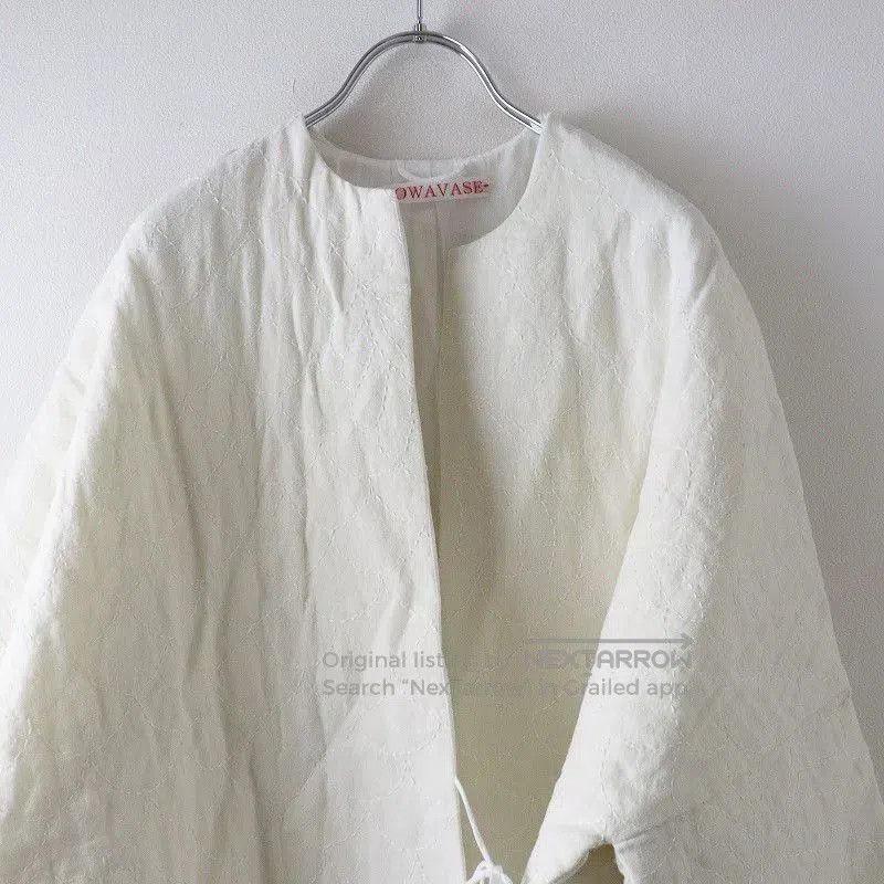 Other TOWAVASE White Linen Long Quilted Coat. Size M / US 6-8 / IT 42-44 - 3 Thumbnail