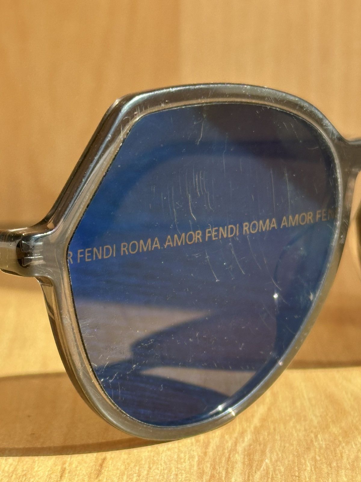 Fendi Fendi Roma Amor Sunglasses Blue Designer Sunglasses Size ONE SIZE - 10 Thumbnail