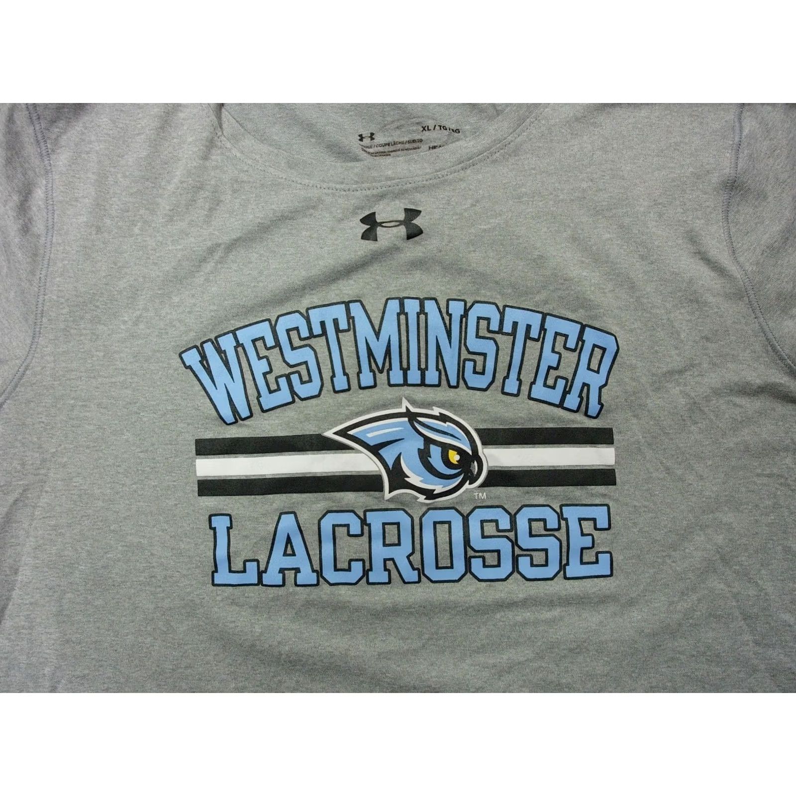 Under Armour WEST MINSTER Owls Lacrosse t Shirt Women's XL Gray Under Armour Shirt Women XL Lacrosse Maryland High School Size XL / US 12-14 / IT 48-50 - 3 Thumbnail