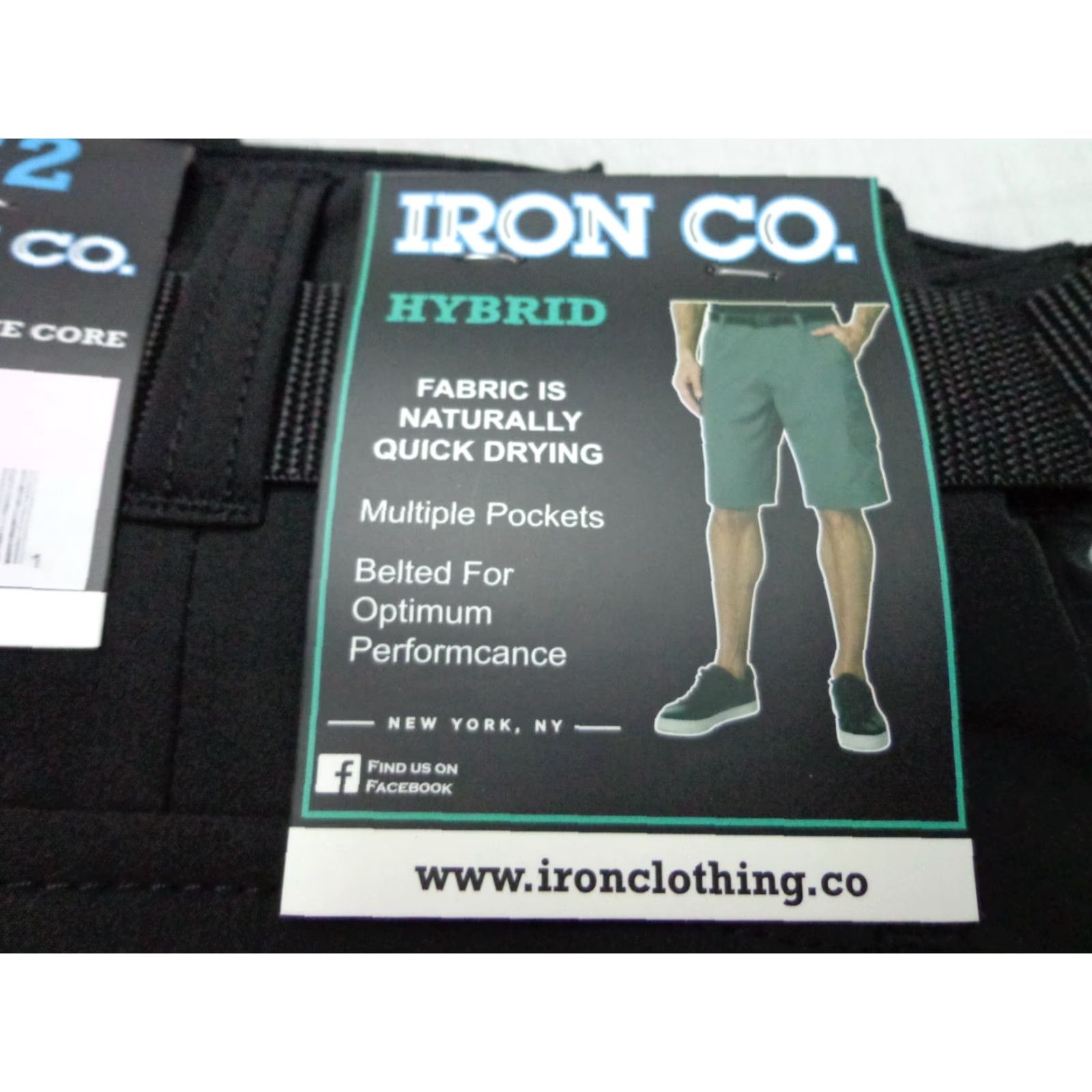 Vintage IRON CO. Hybrid Shorts Black Size 32 NEW Belted Men Regular 92% Polyester 8% Spandex Size US 32 / EU 48 - 5 Thumbnail