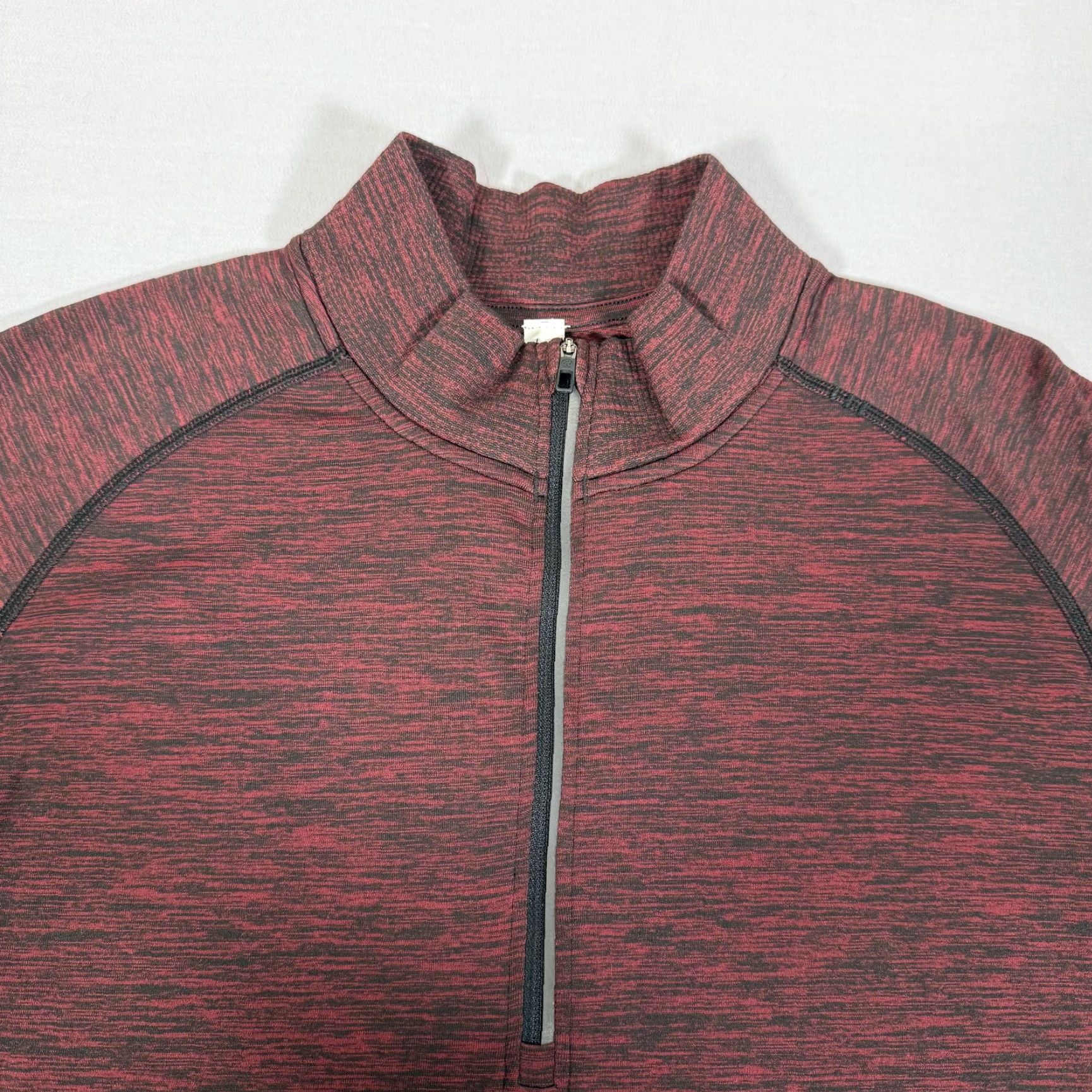 Lululemon Lululemon Mens Shirt Large Red Black Metal Vent Tech 1/4 Zip Long Sleeve Raglan Mock Neck Reflective Logo Size US L / EU 52-54 / 3 - 3 Thumbnail