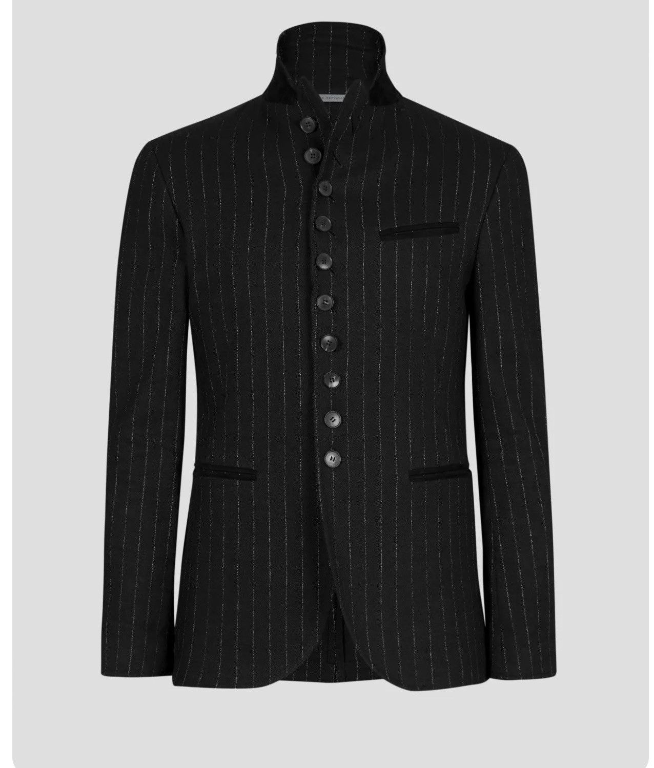 image of John Varvatos Collection Black Buie Jacket Military, Men's (Size Medium)