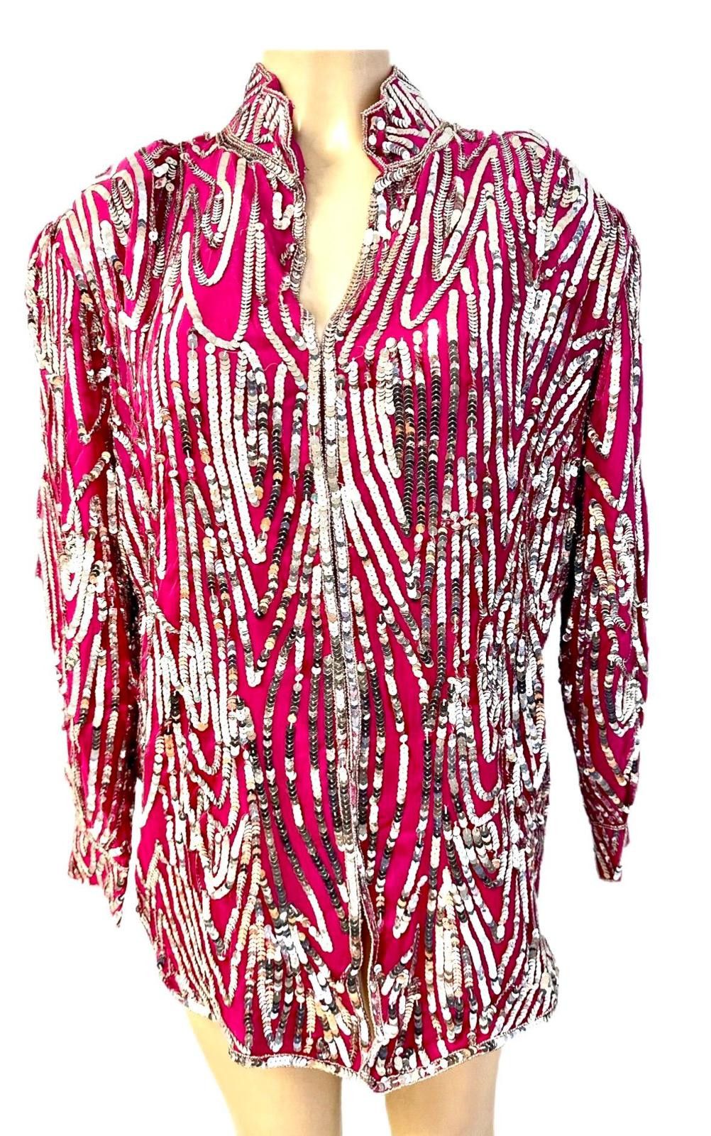 Other Sequin Top Fushia Silver size 2X Size XXL / US 16-18 / IT 52-54 - 1 Thumbnail