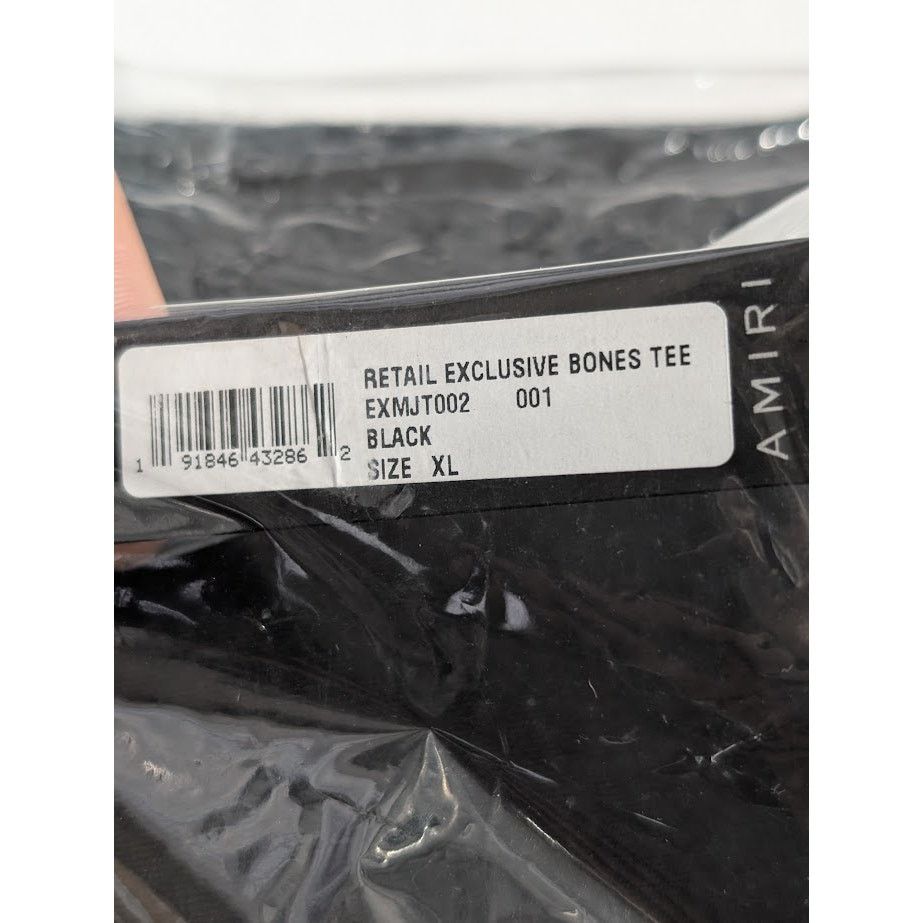 Amiri o1rshd1 Retail Exclusive Bones Tee Shirt in Black Size US XL / EU 56 / 4 - 14 Thumbnail