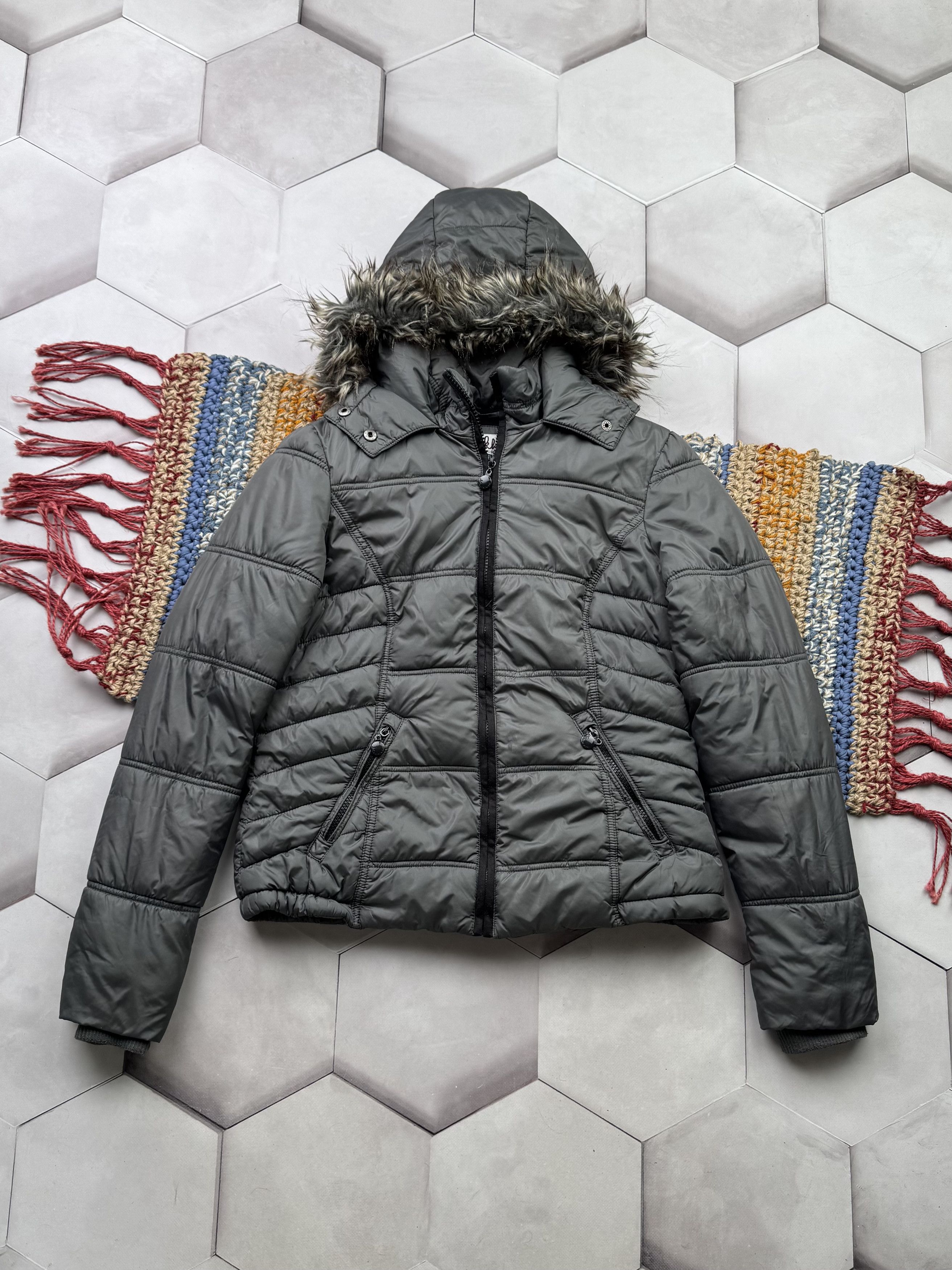Japanese Brand × Vintage Bad Kitty Faux Fur Hood Y2k Opium