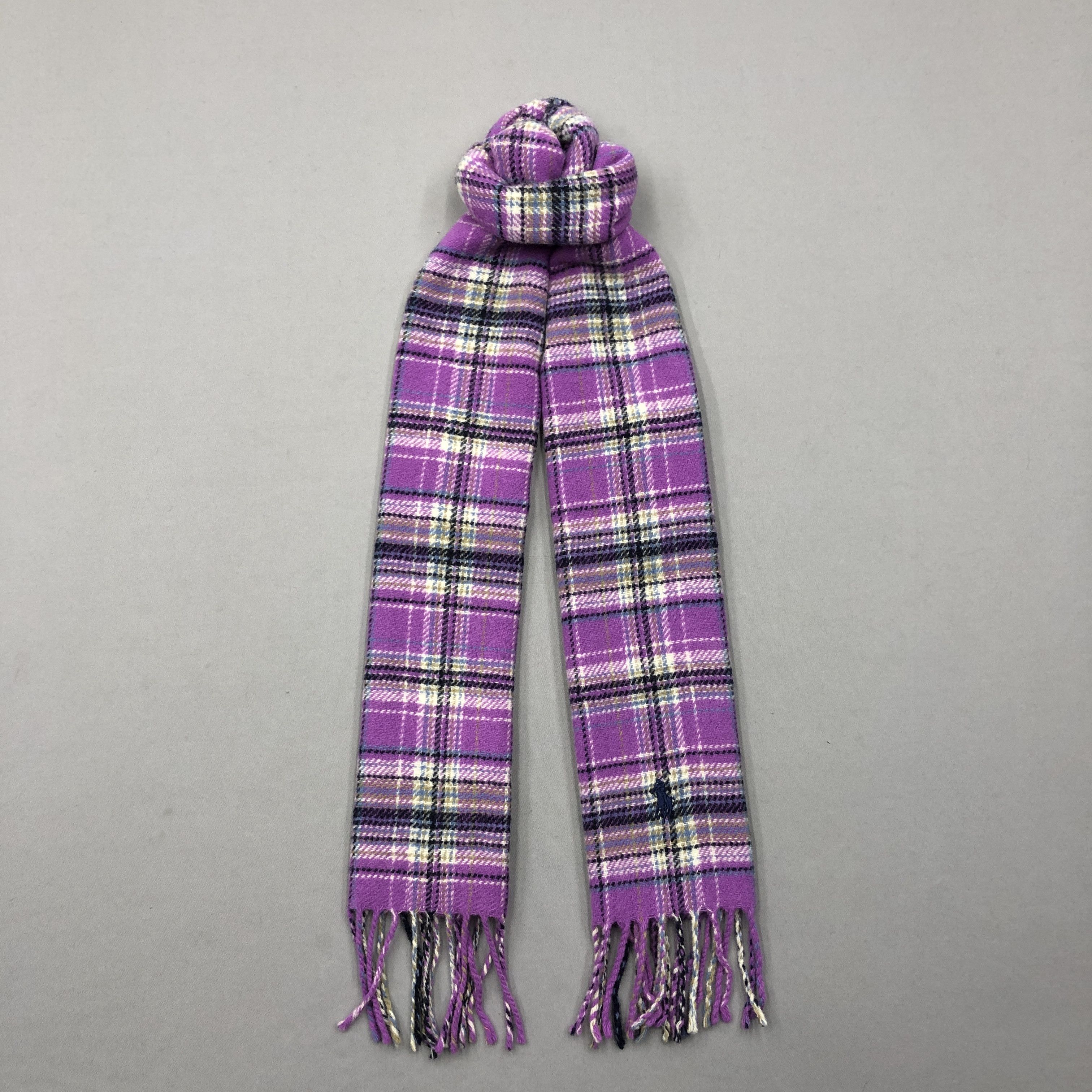 Polo Ralph Lauren Vintage Polo Ralph Lauren Scarf Muffler Wool Plaid Scarves Size ONE SIZE - 1 Thumbnail