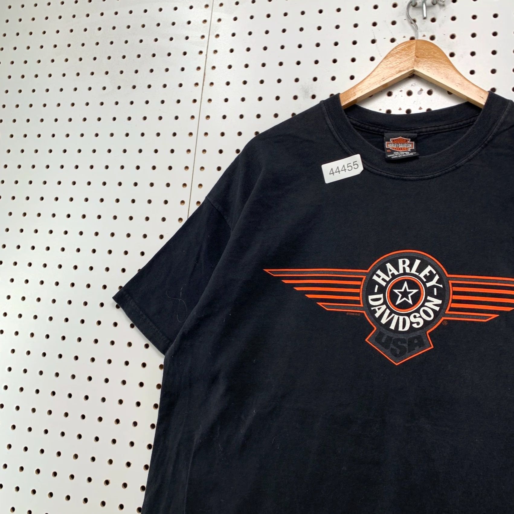 Harley Davidson Harley-Davidson Vintage Alamo Texas USA Motorcycle Logo T Shirt Mens XL Black Made USA 90s Size US XL / EU 56 / 4 - 6 Thumbnail