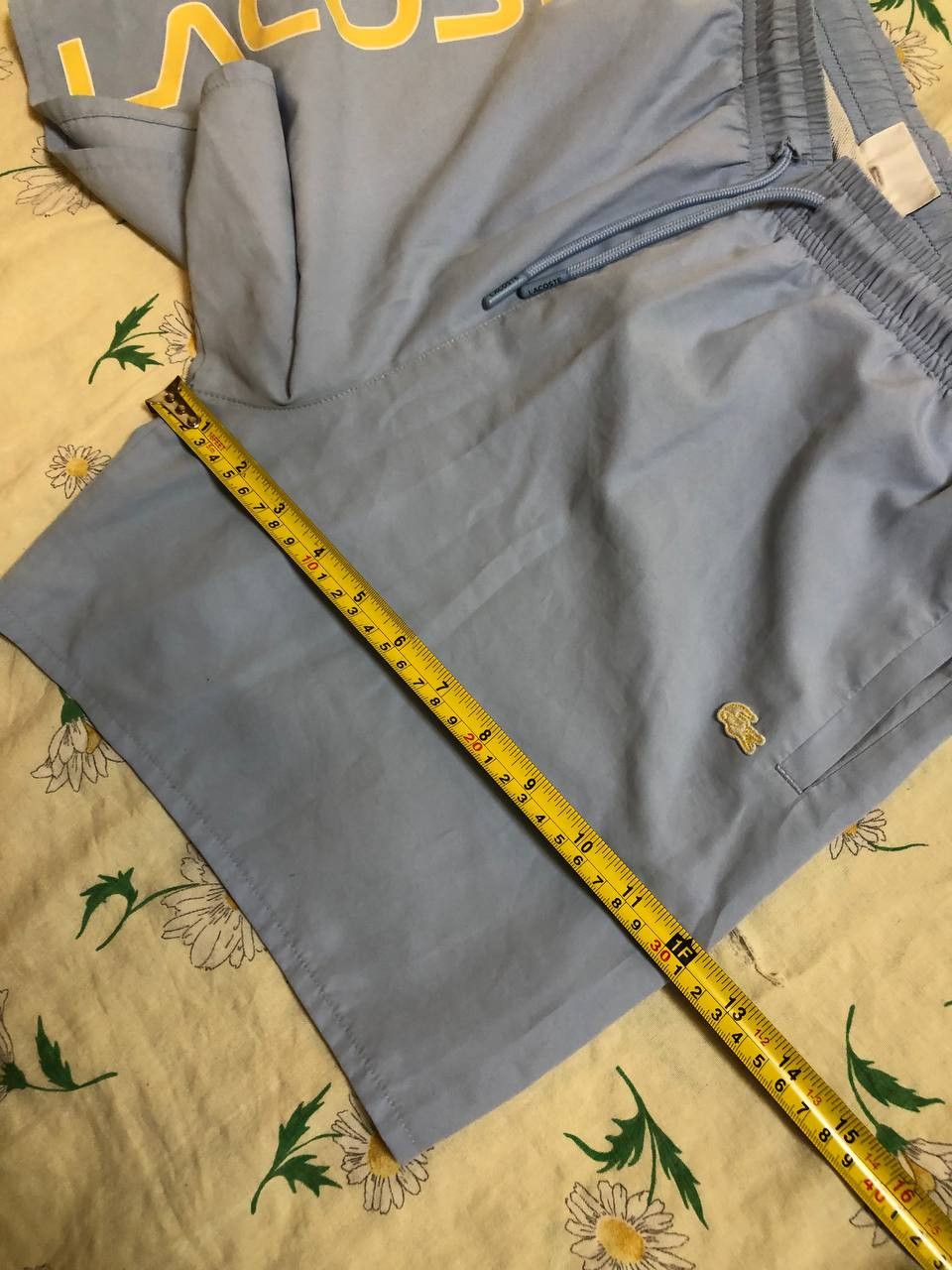Lacoste Lacoste Mens Logo Blue Swim Trunk Shorts Drawstring Size US 30 / EU 46 - 8 Thumbnail