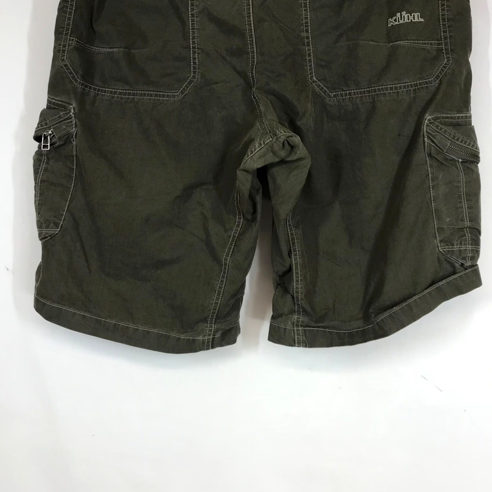 Olive Kuhl Mens Olive Green Cargo Shorts Cotton Nylon Blend Size 38 Hiking Outdoor Size US 38 / EU 54 - 6 Thumbnail