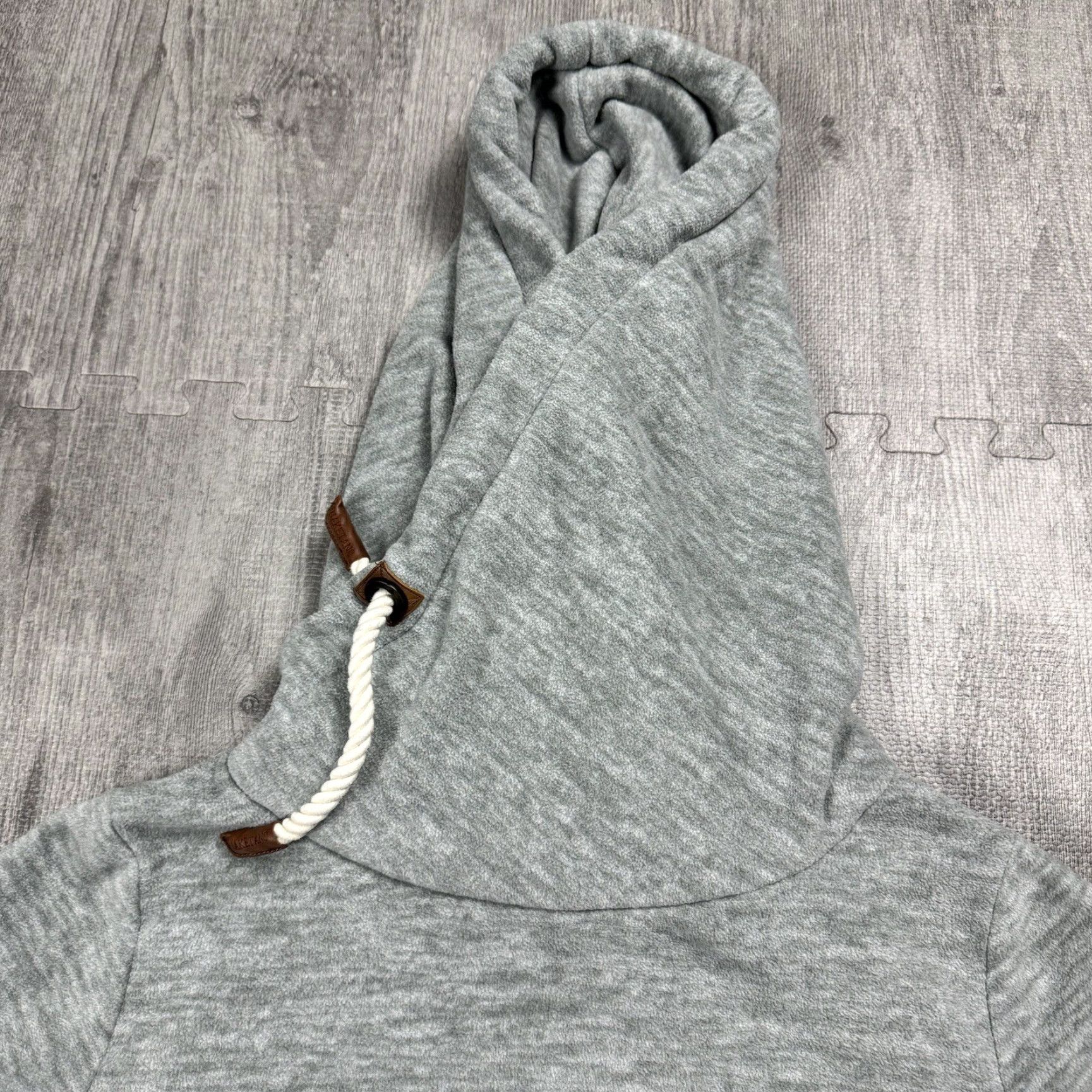 Vintage VINTAGE NAKETANO GLITZERMUSHI GRAY MELANGE FLEECE HOODIE SWEATSHIRT WOMENS LARGE L Size L / US 10 / IT 46 - 6 Thumbnail